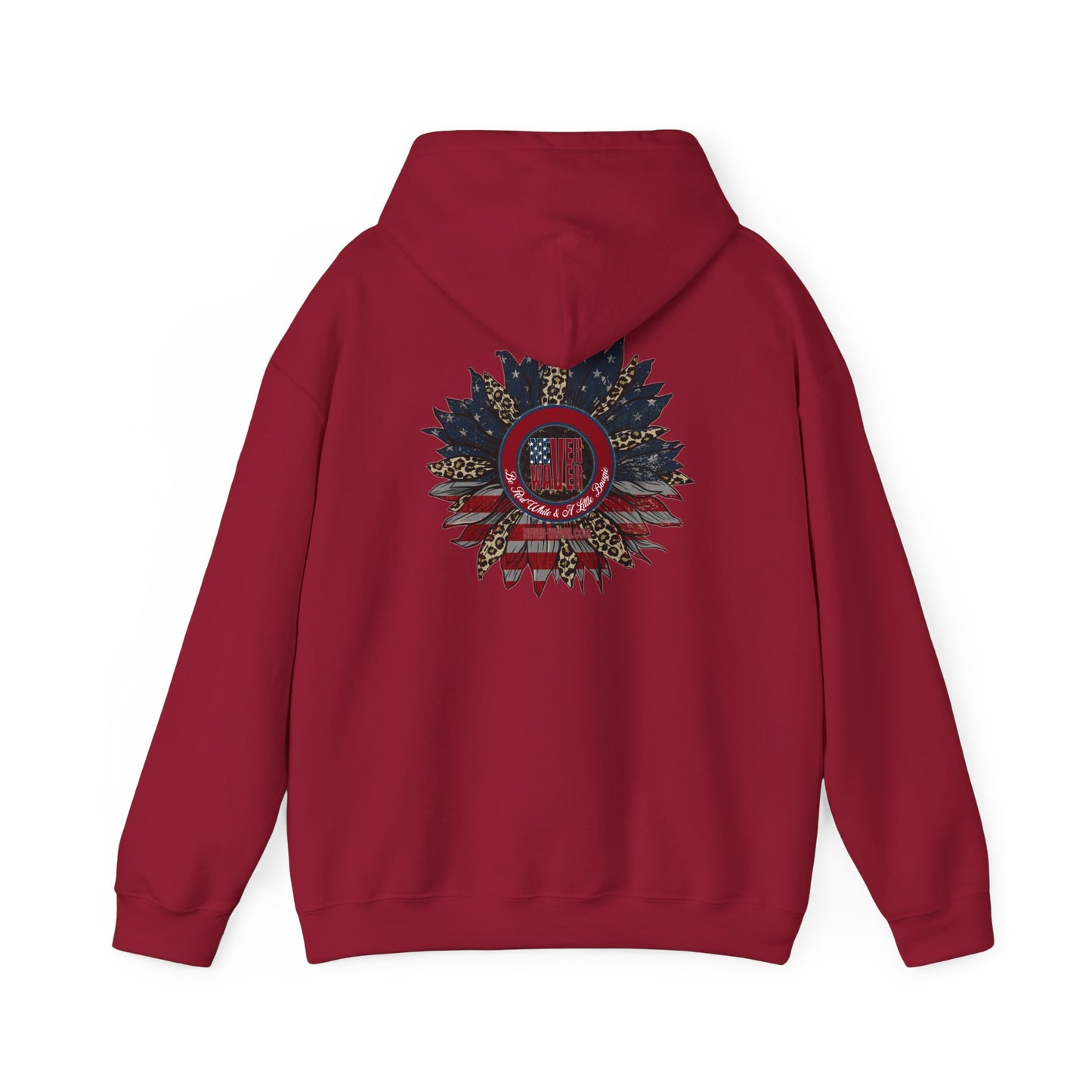 Never Waver Be Red White and A Little Bougie Unisex Heavy Blend™ Hooded Sweatshirt - Never Waver
