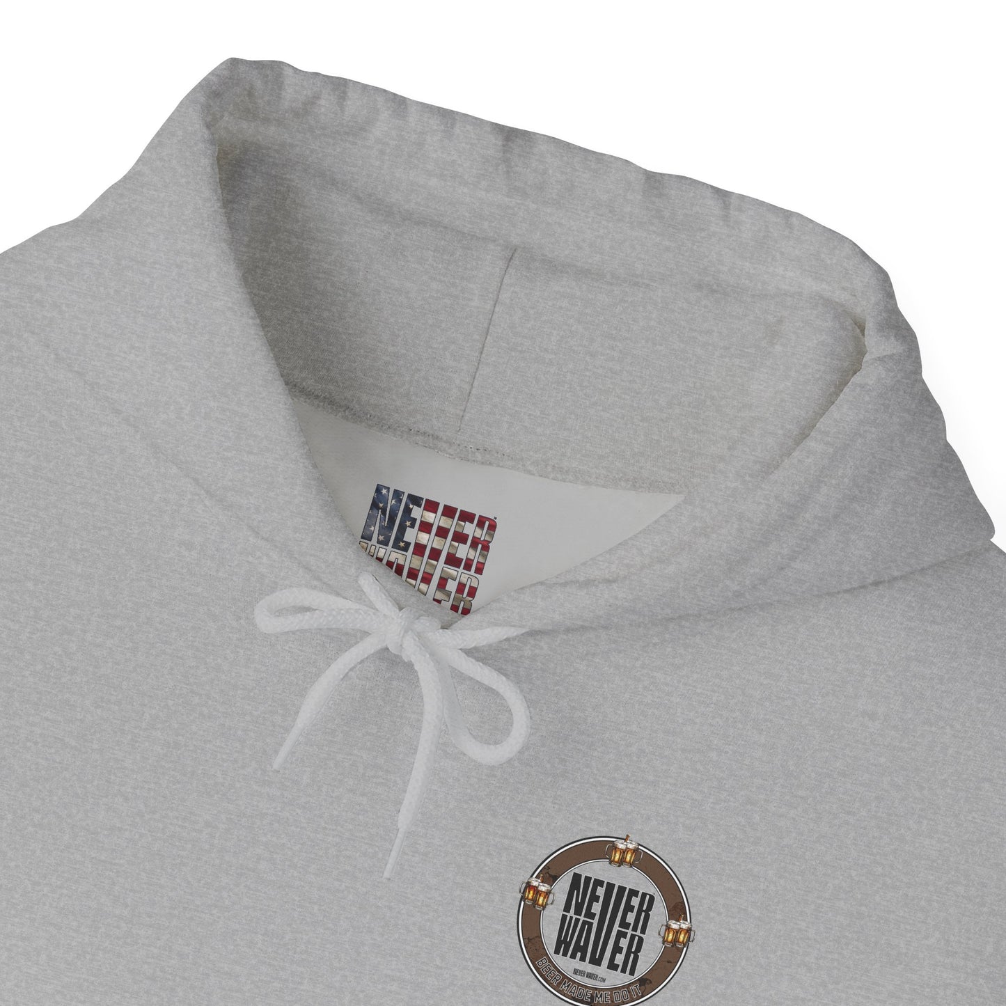 Never Waver Beer Made Me Do It  Unisex Heavy Blend™ Hooded Sweatshirt - Cozy Comfort for Everyday Adventures - Never Waver