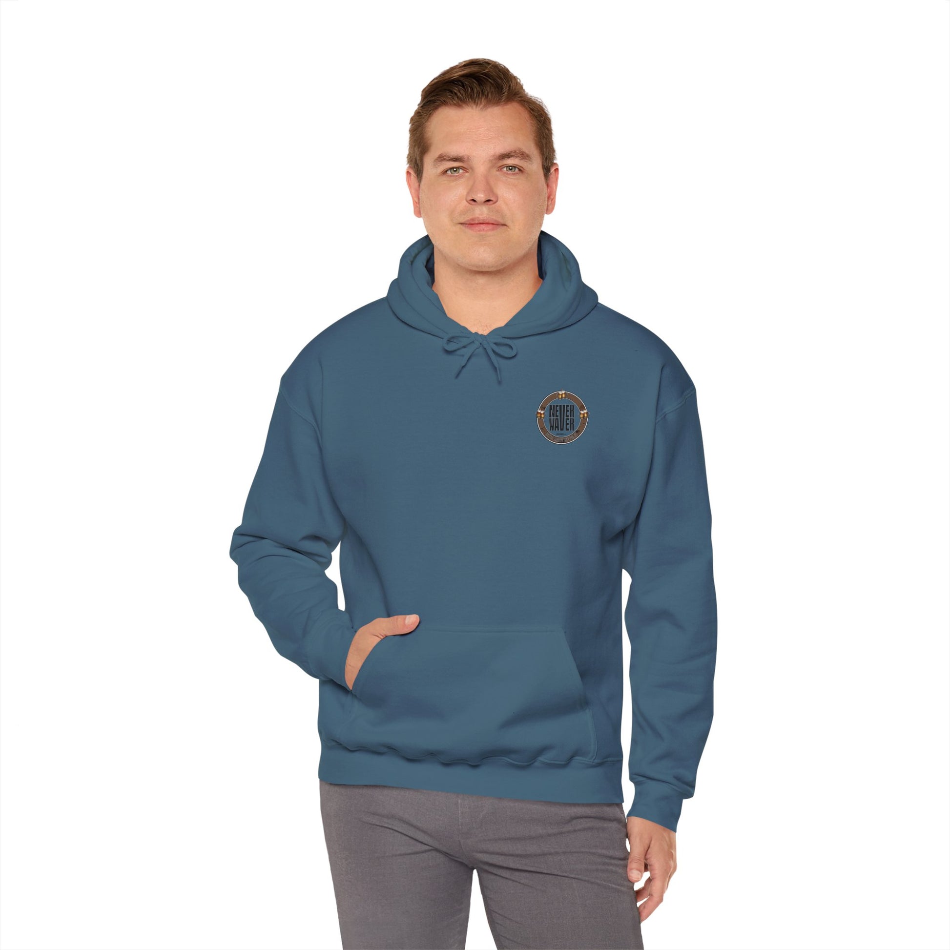 Never Waver Beer Made Me Do It  Unisex Heavy Blend™ Hooded Sweatshirt - Cozy Comfort for Everyday Adventures - Never Waver