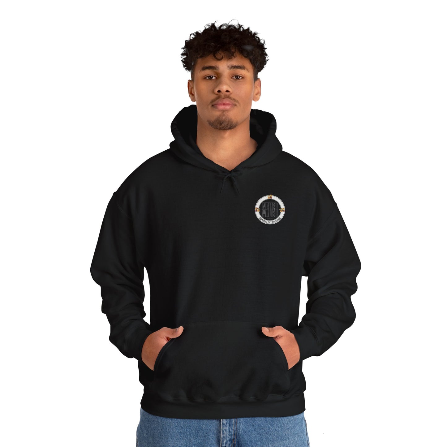 Support Day Drinking Never Waver  Unisex Heavy Blend™ Hooded Sweatshirt - Never Waver