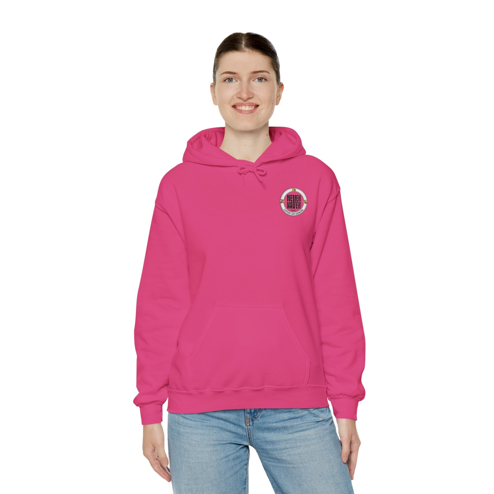 Support Day Drinking Never Waver  Unisex Heavy Blend™ Hooded Sweatshirt - Never Waver