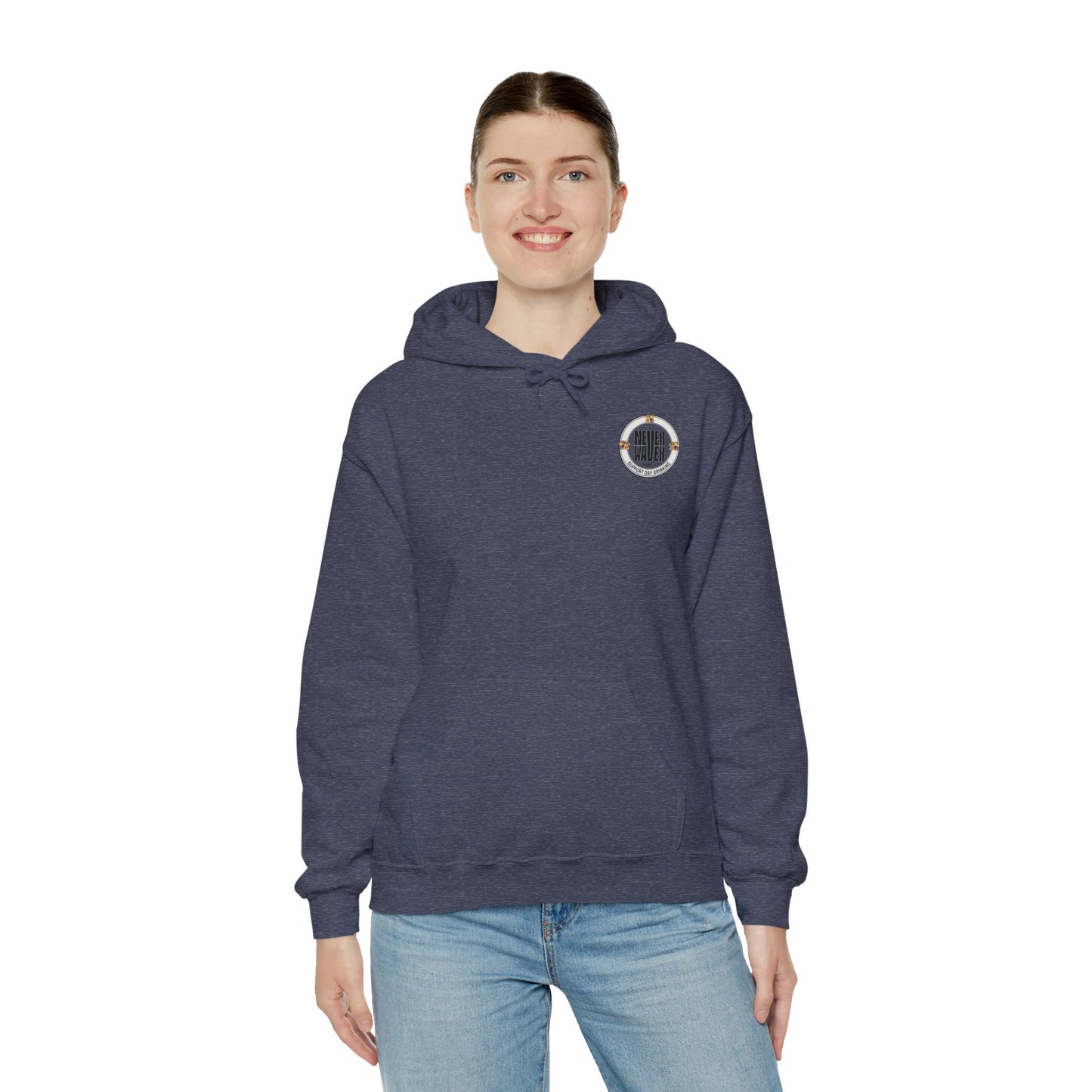 Support Day Drinking Never Waver  Unisex Heavy Blend™ Hooded Sweatshirt - Never Waver
