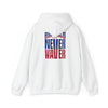 Unisex Heavy Blend™ Hooded Sweatshirt - Buffalo Fans Never Waver w Leopard Football Design - Never Waver