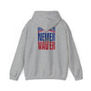Unisex Heavy Blend™ Hooded Sweatshirt - Buffalo Fans Never Waver w Leopard Football Design - Never Waver