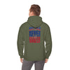 Unisex Heavy Blend™ Hooded Sweatshirt - Buffalo Fans Never Waver w Leopard Football Design - Never Waver