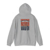 Unisex Heavy Blend™ Hooded Sweatshirt - Chicago Fans Never Waver w Leopard Football Motivational Hoodie - Never Waver