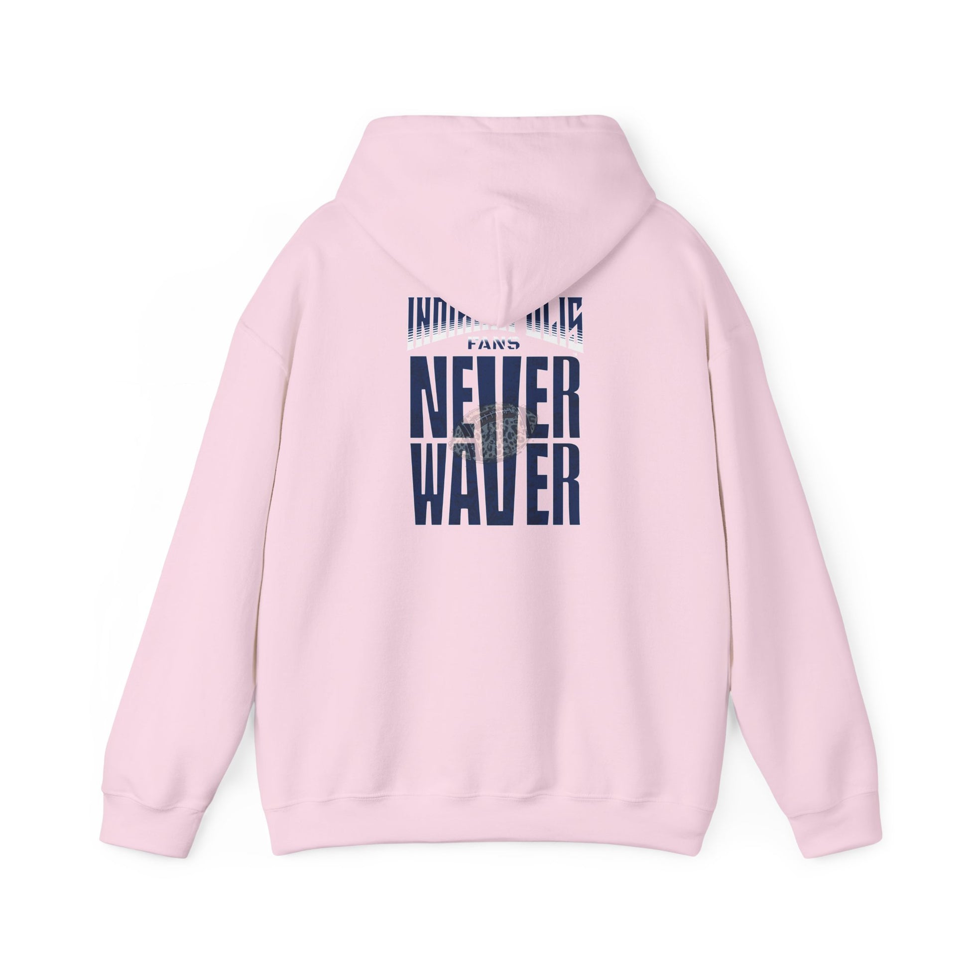 Unisex Heavy Blend™ 'Indianapolis Fans Never Waver' Hoodie - Inspirational Apparel for Everyday Comfort - Never Waver