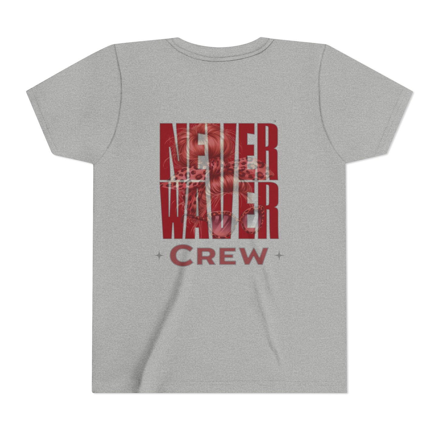 Never Waver  Crew Leopard Youth Short Sleeve Tee - Never Waver