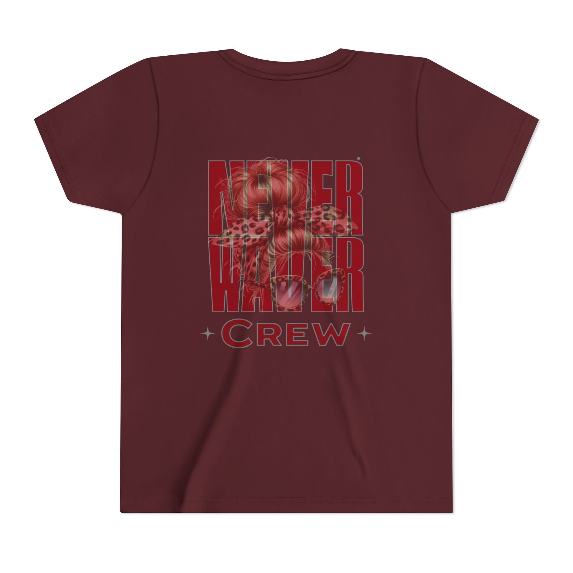Never Waver  Crew Leopard Youth Short Sleeve Tee - Never Waver