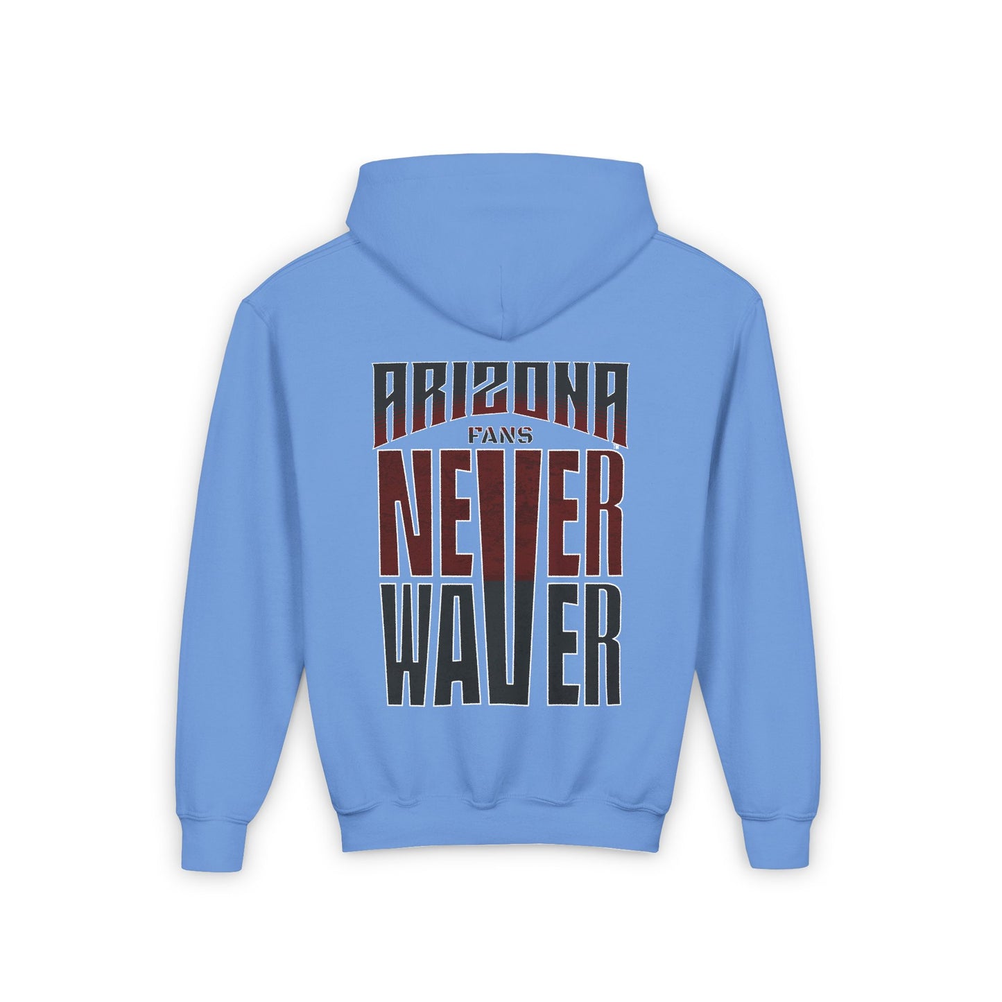 Arizona Fans Never Waver Youth Heavy Blend Hooded Sweatshirt - Never Waver