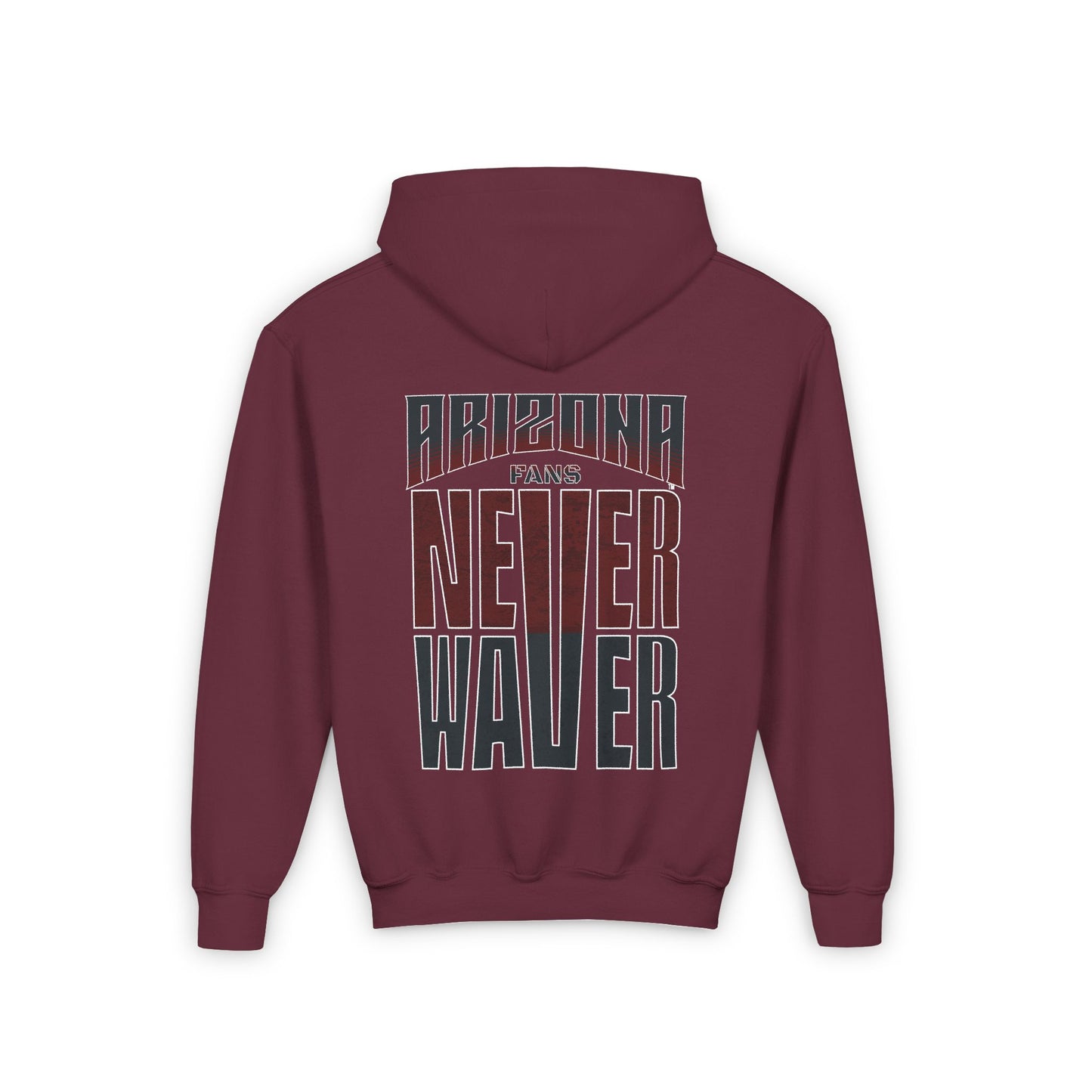 Arizona Fans Never Waver Youth Heavy Blend Hooded Sweatshirt - Never Waver