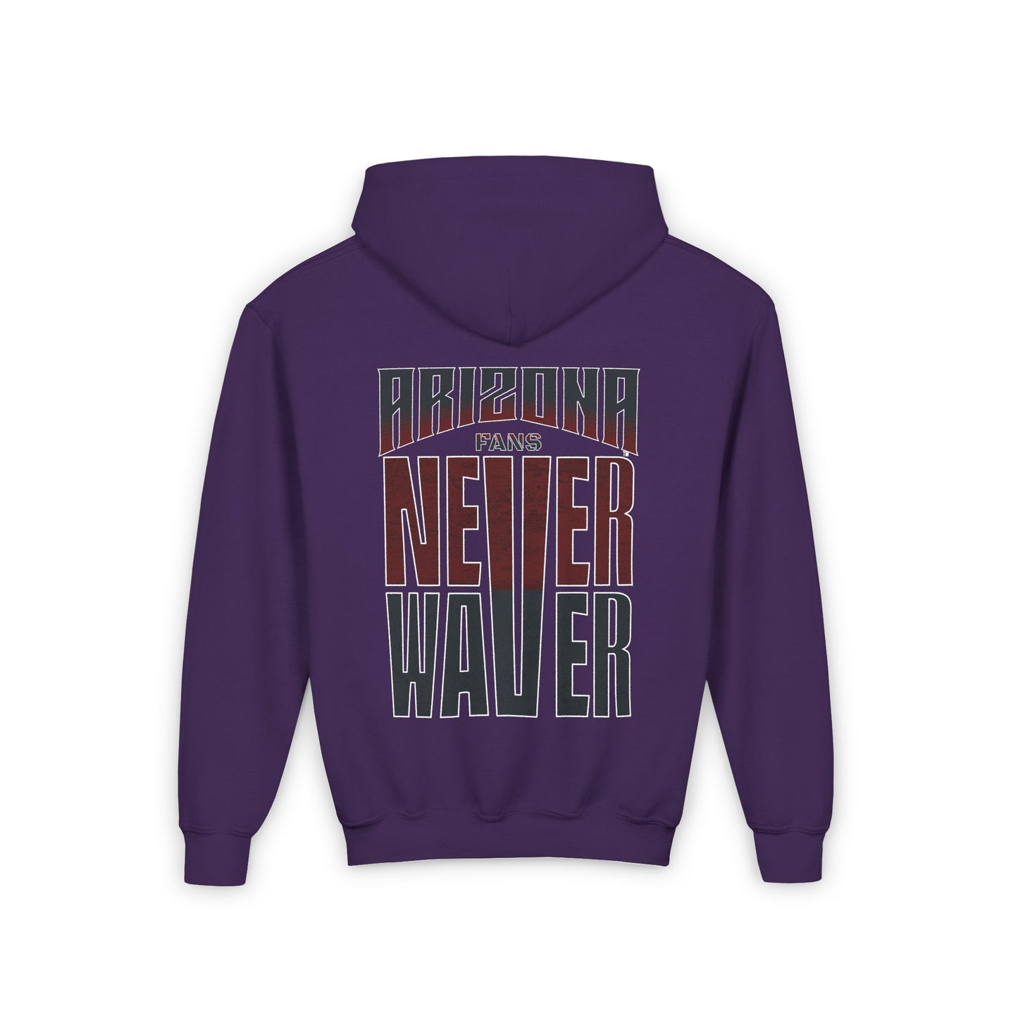 Arizona Fans Never Waver Youth Heavy Blend Hooded Sweatshirt - Never Waver