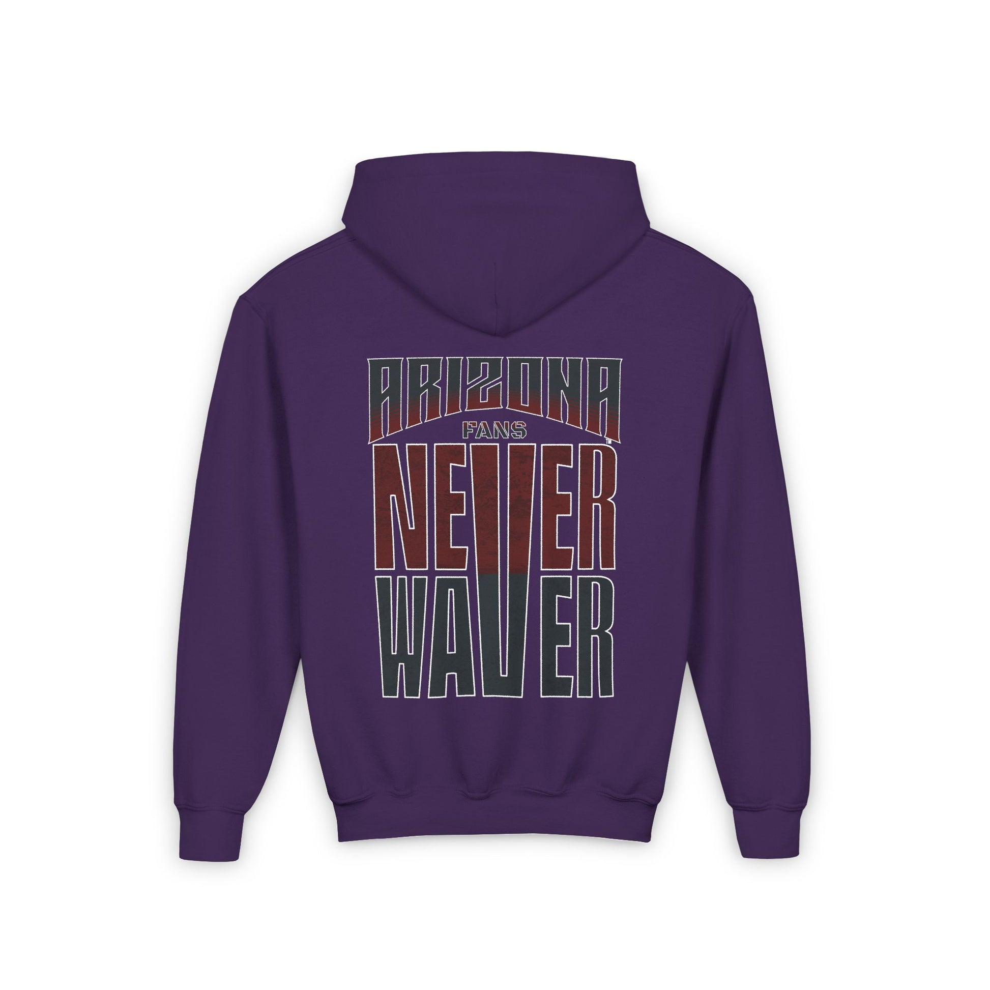 Arizona Fans Never Waver Youth Heavy Blend Hooded Sweatshirt - Never Waver