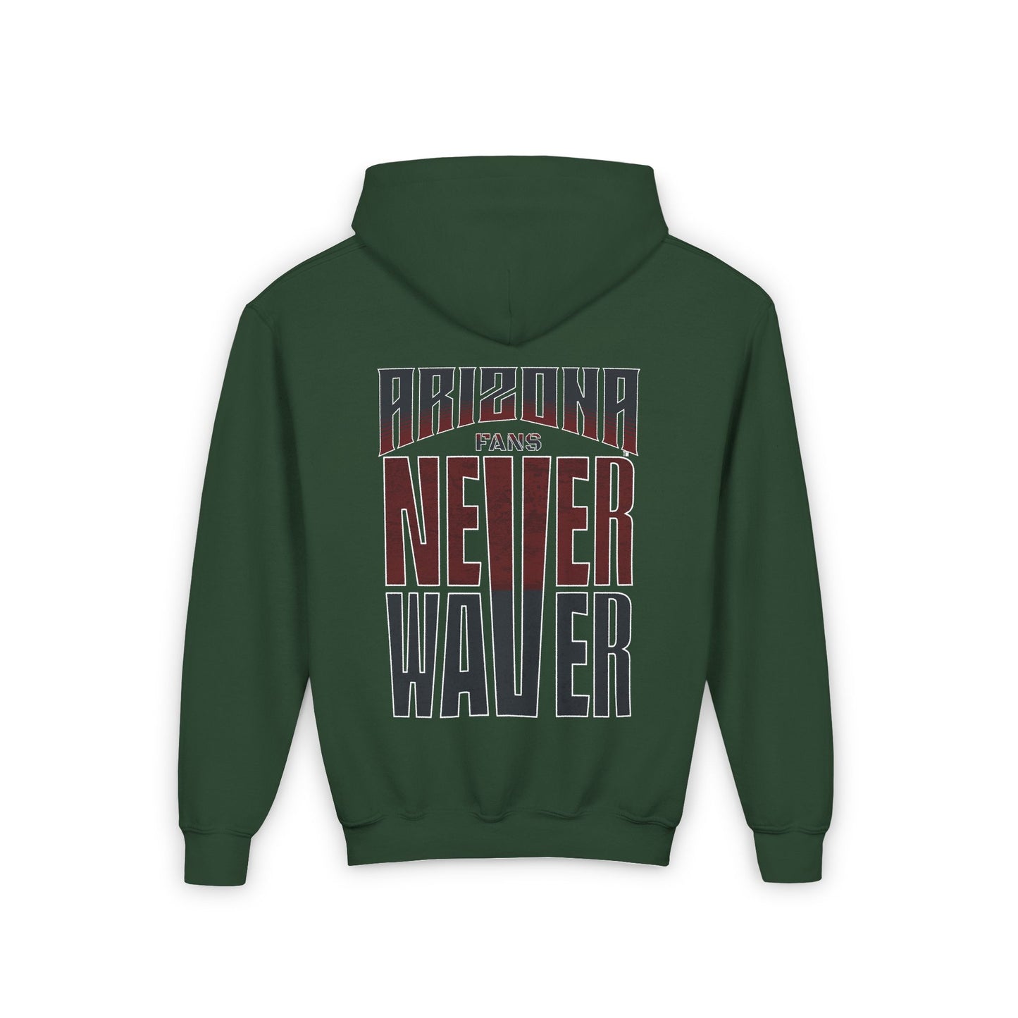 Arizona Fans Never Waver Youth Heavy Blend Hooded Sweatshirt - Never Waver