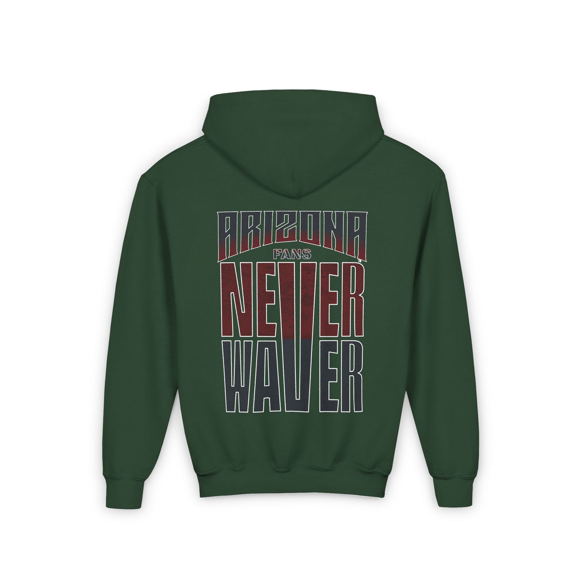 Arizona Fans Never Waver Youth Heavy Blend Hooded Sweatshirt - Never Waver