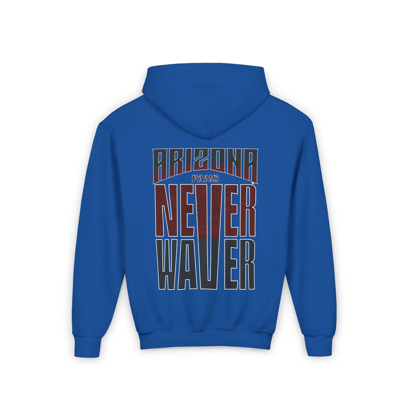 Arizona Fans Never Waver Youth Heavy Blend Hooded Sweatshirt - Never Waver