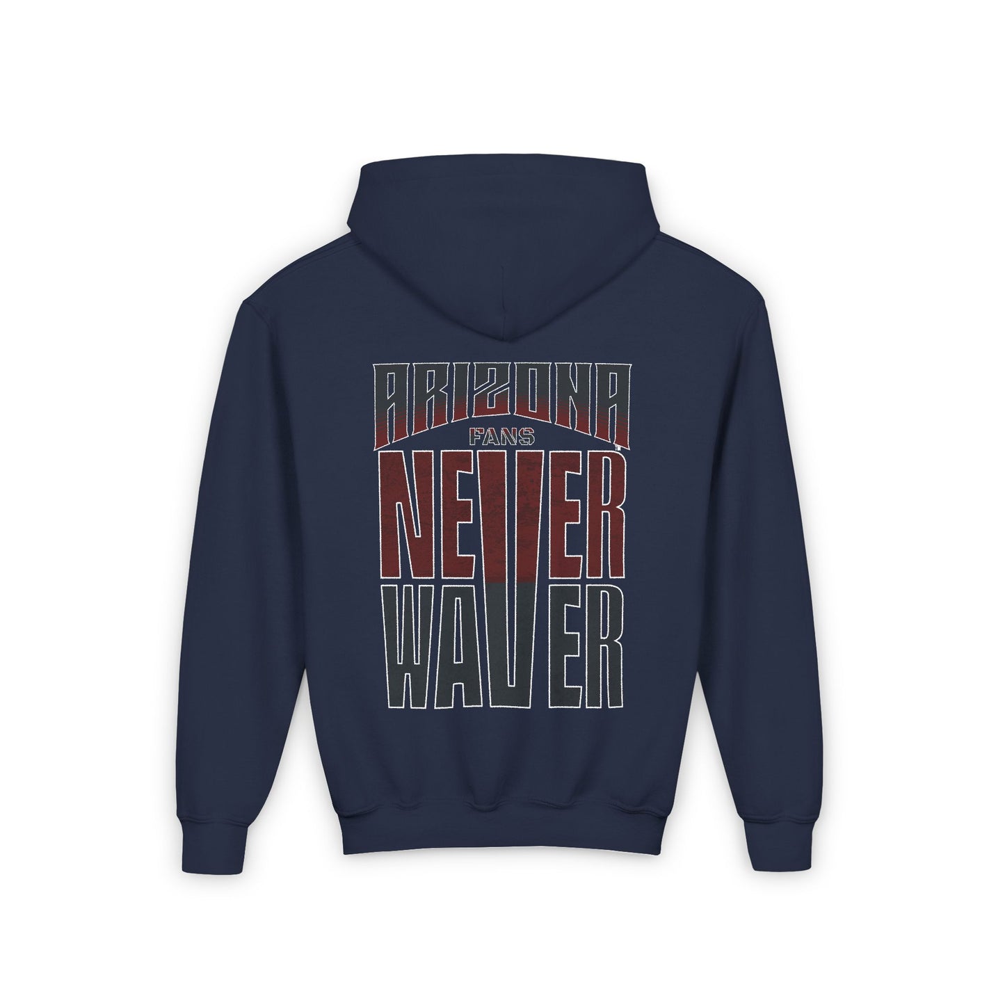 Arizona Fans Never Waver Youth Heavy Blend Hooded Sweatshirt - Never Waver