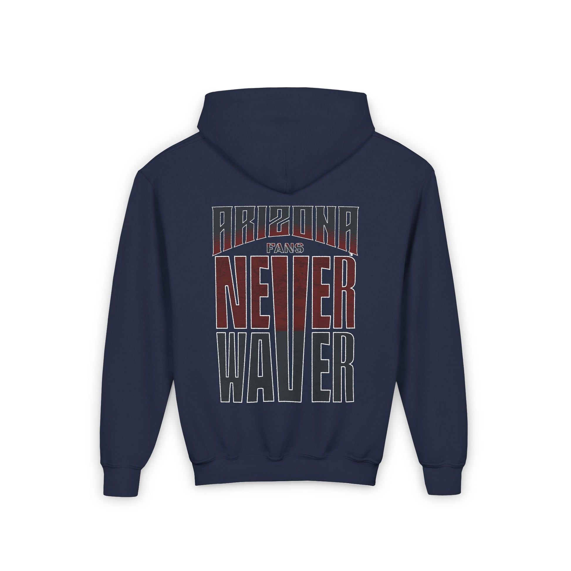 Arizona Fans Never Waver Youth Heavy Blend Hooded Sweatshirt - Never Waver