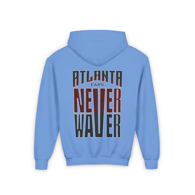 Atlanta Fans Never Waver Youth Heavy Blend Hooded Sweatshirt - Never Waver