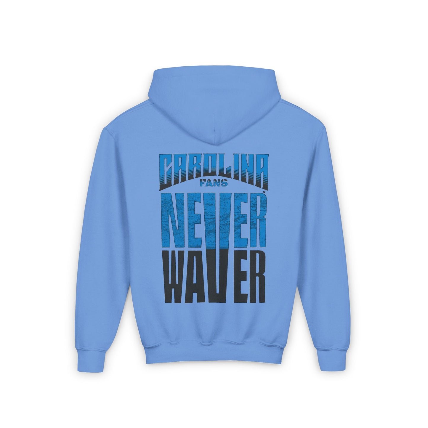 Carolina Fans Never Waver Youth Heavy Blend Hooded Sweatshirt - Never Waver