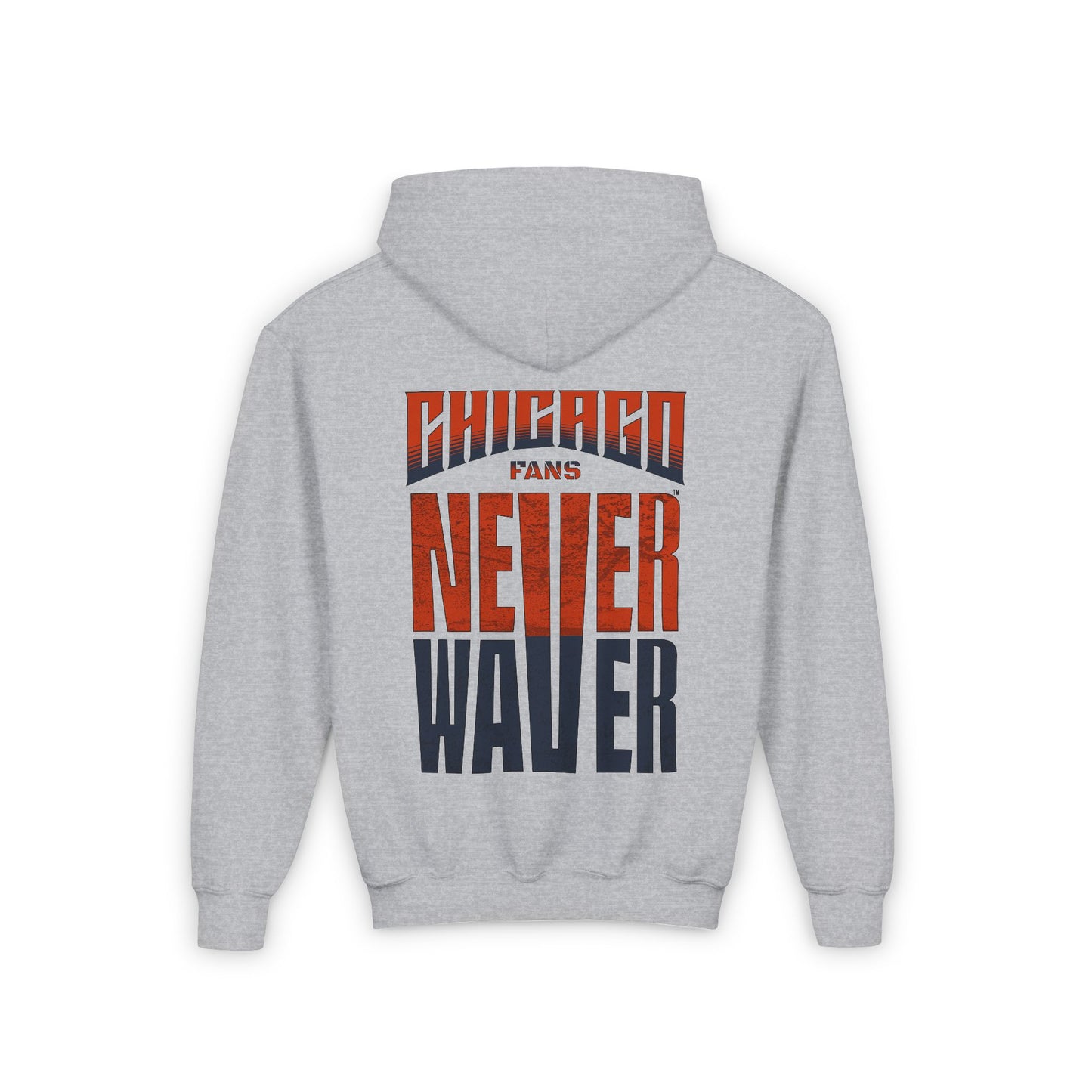 Chicago Fans Never Waver Youth Heavy Blend Hooded Sweatshirt - Never Waver