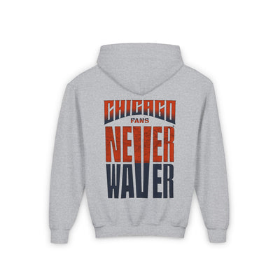 Chicago Fans Never Waver Youth Heavy Blend Hooded Sweatshirt - Never Waver