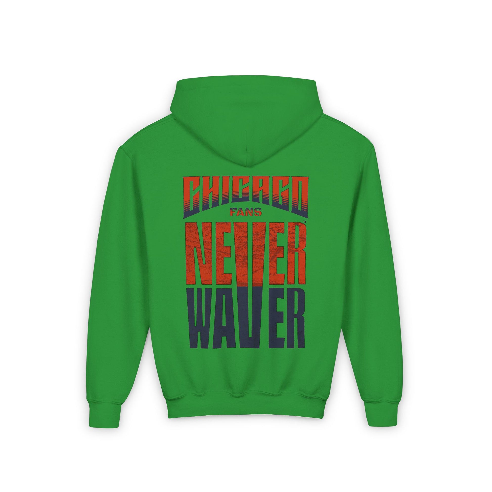 Chicago Fans Never Waver Youth Heavy Blend Hooded Sweatshirt - Never Waver