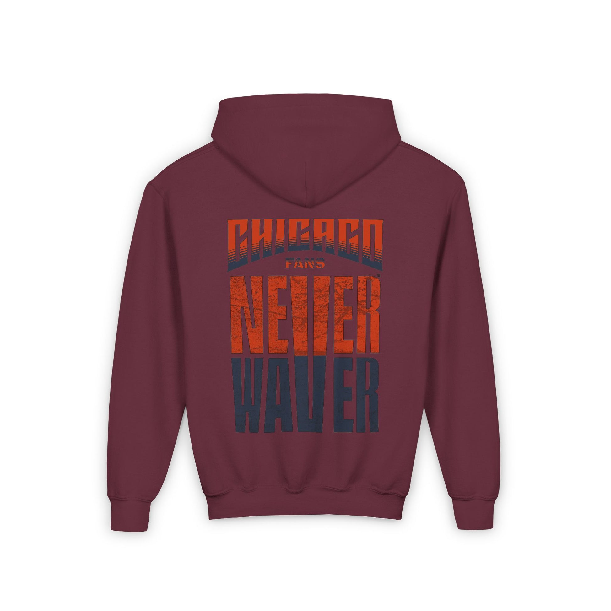 Chicago Fans Never Waver Youth Heavy Blend Hooded Sweatshirt - Never Waver