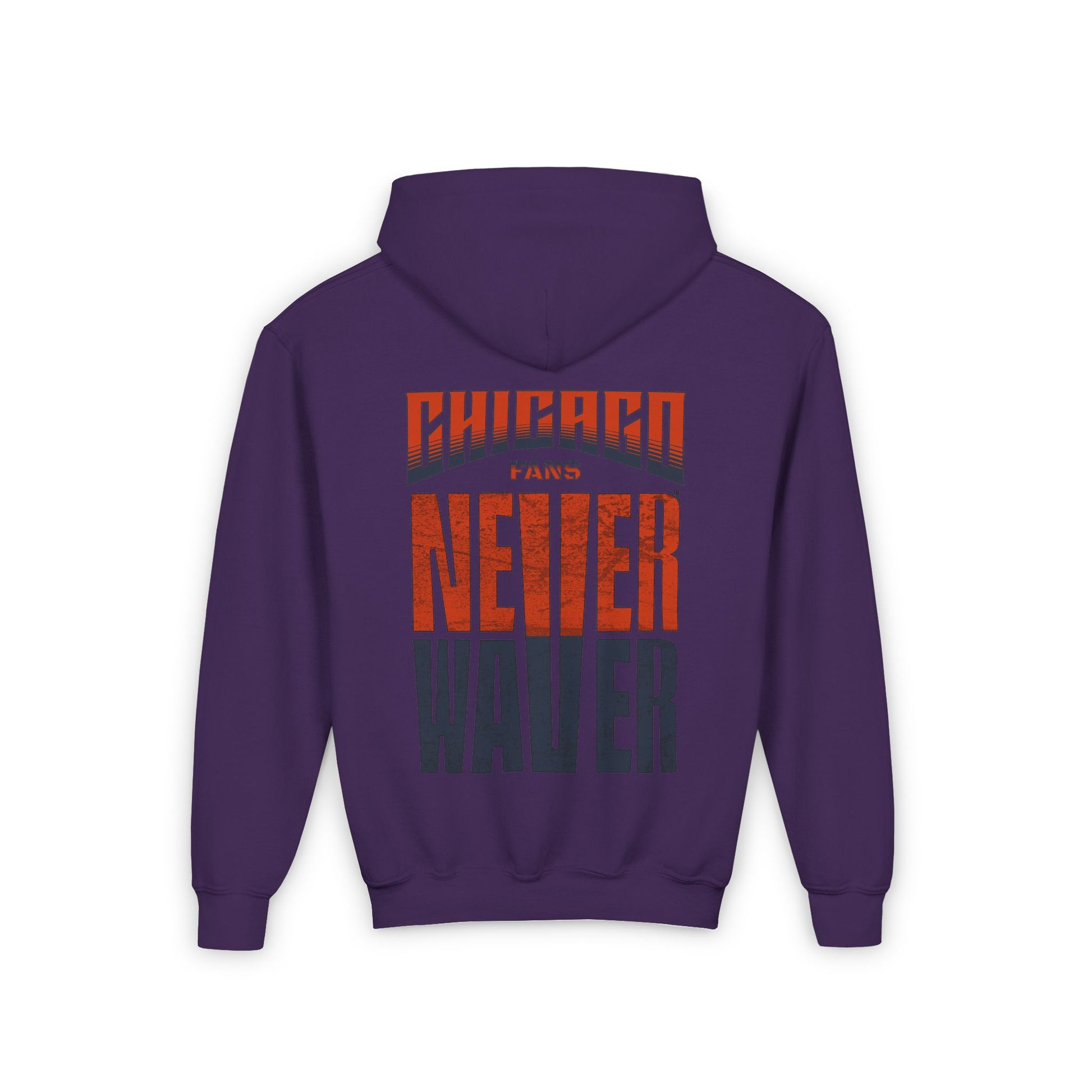 Chicago Fans Never Waver Youth Heavy Blend Hooded Sweatshirt - Never Waver