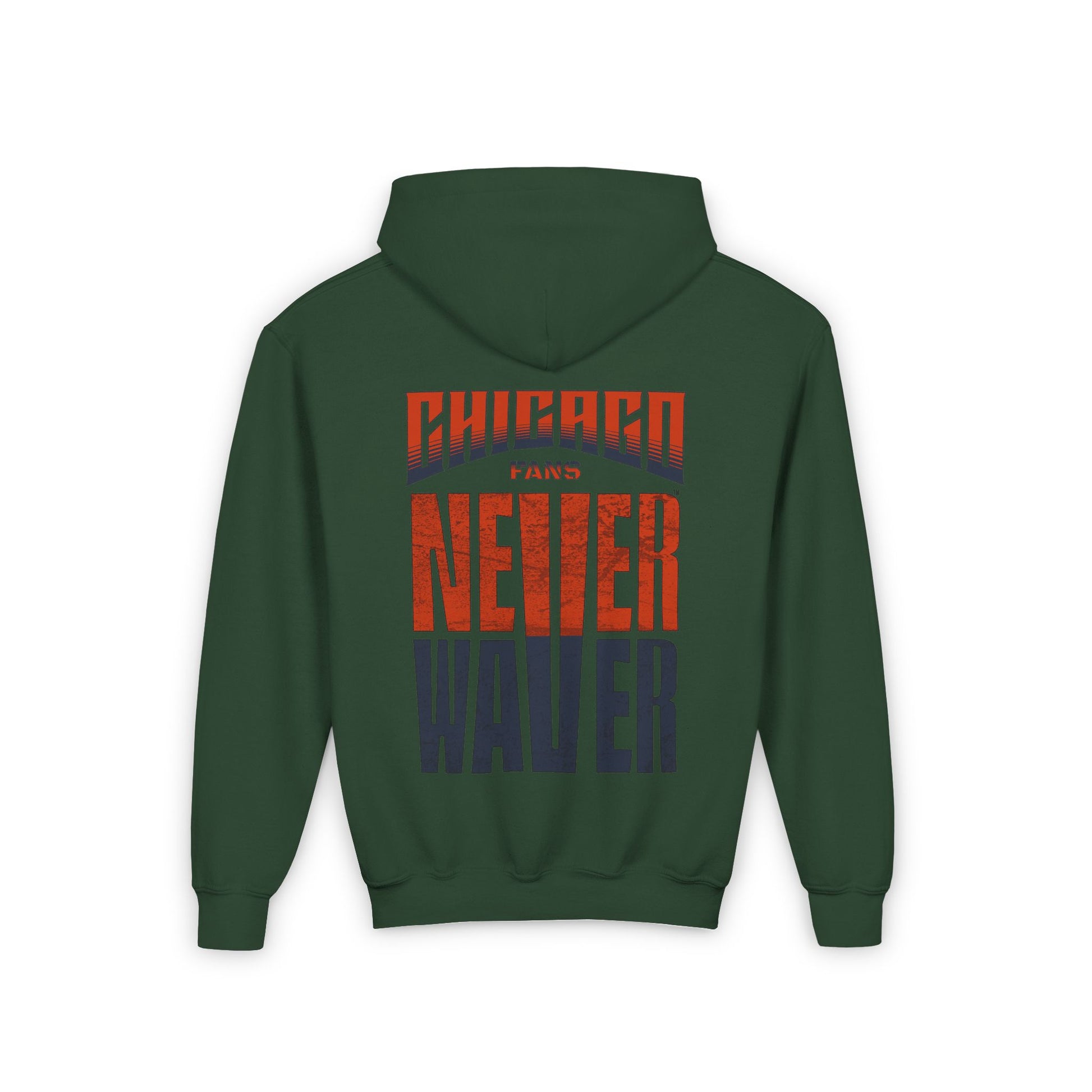 Chicago Fans Never Waver Youth Heavy Blend Hooded Sweatshirt - Never Waver