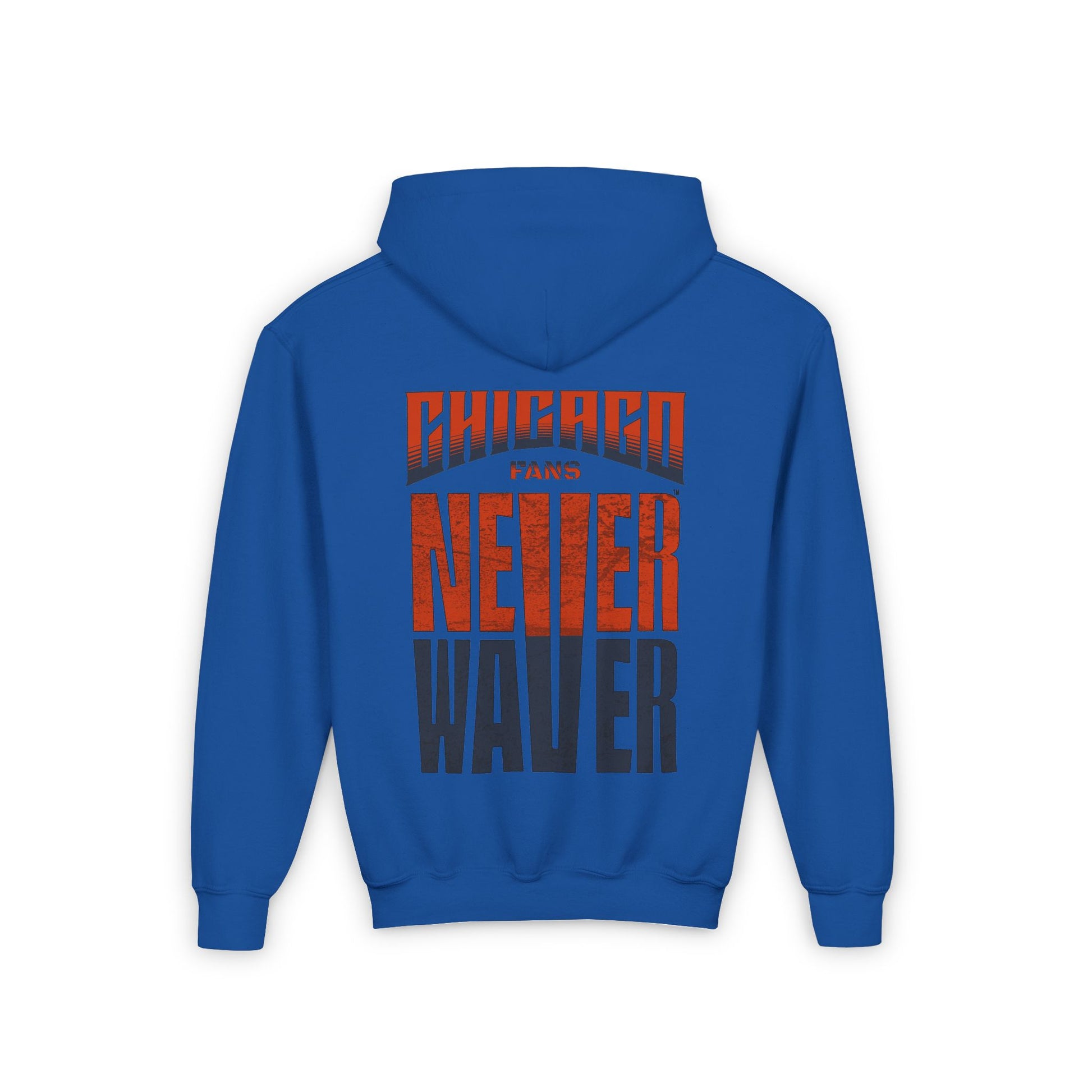 Chicago Fans Never Waver Youth Heavy Blend Hooded Sweatshirt - Never Waver