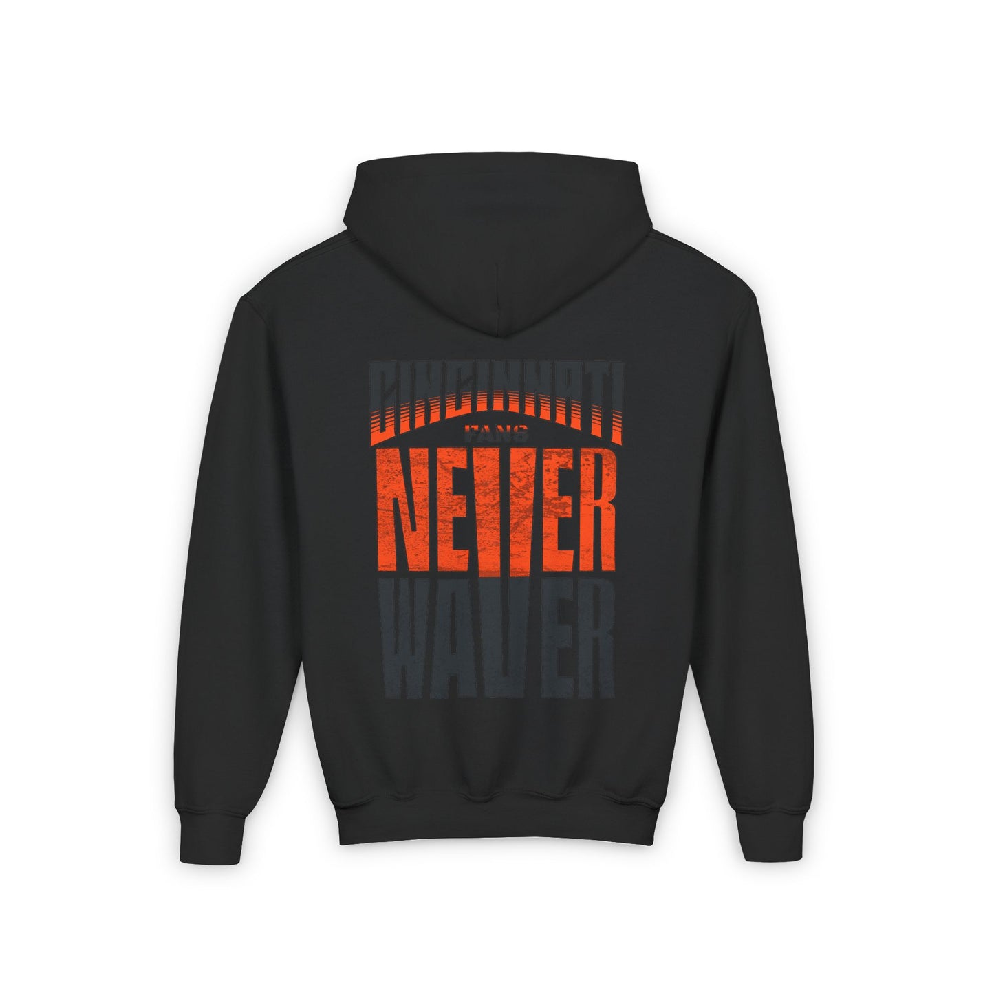 Cincinnati Fans Never Waver Youth Heavy Blend Hooded Sweatshirt - Never Waver