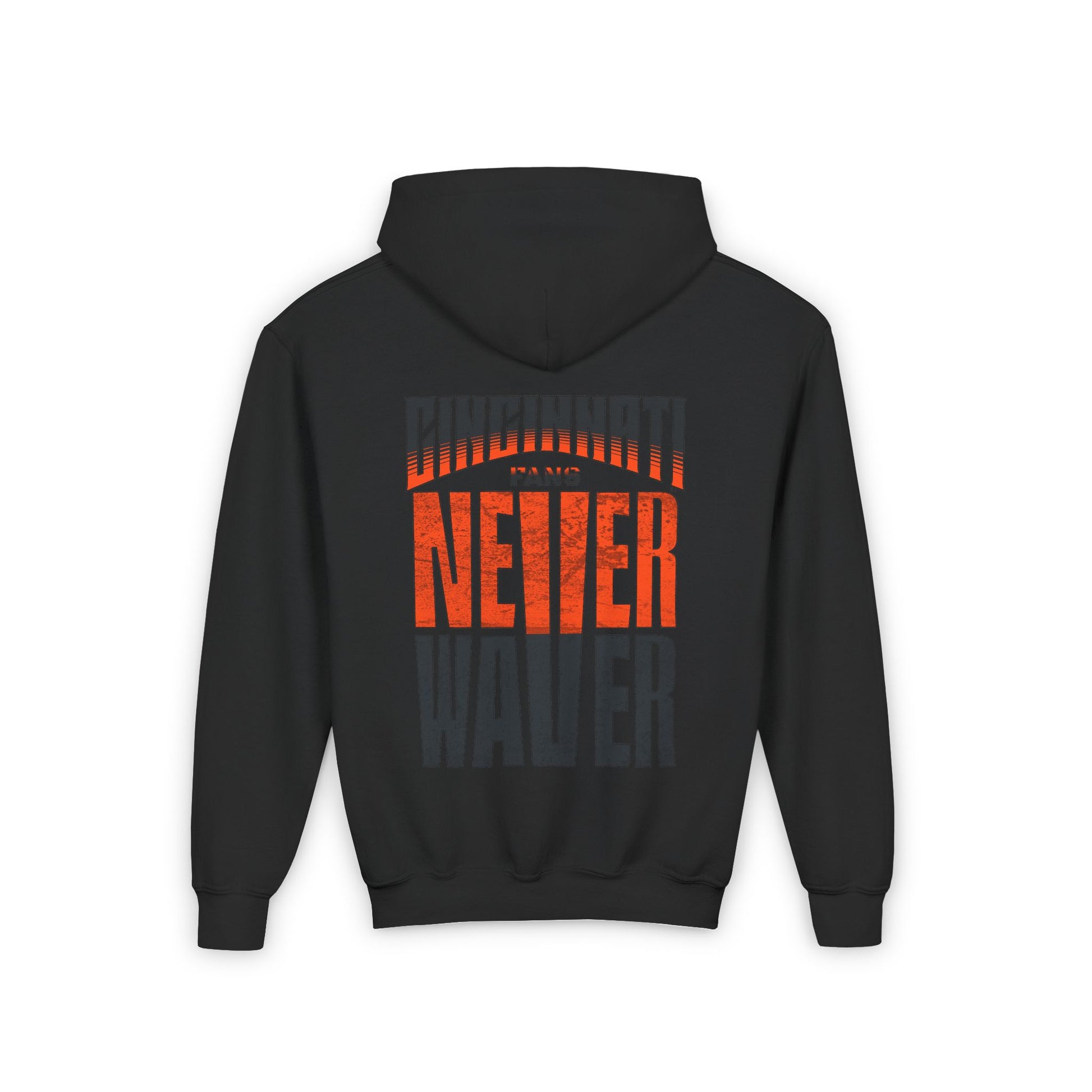 Cincinnati Fans Never Waver Youth Heavy Blend Hooded Sweatshirt - Never Waver
