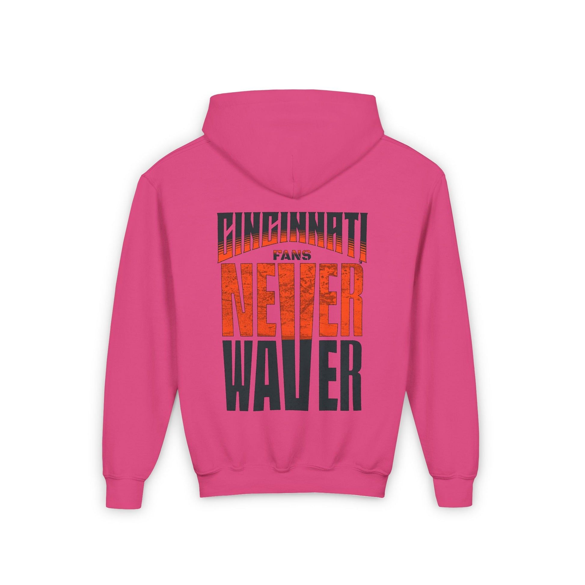Cincinnati Fans Never Waver Youth Heavy Blend Hooded Sweatshirt - Never Waver