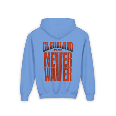 Cleveland Fans Never Waver Youth Heavy Blend Hooded Sweatshirt - Never Waver