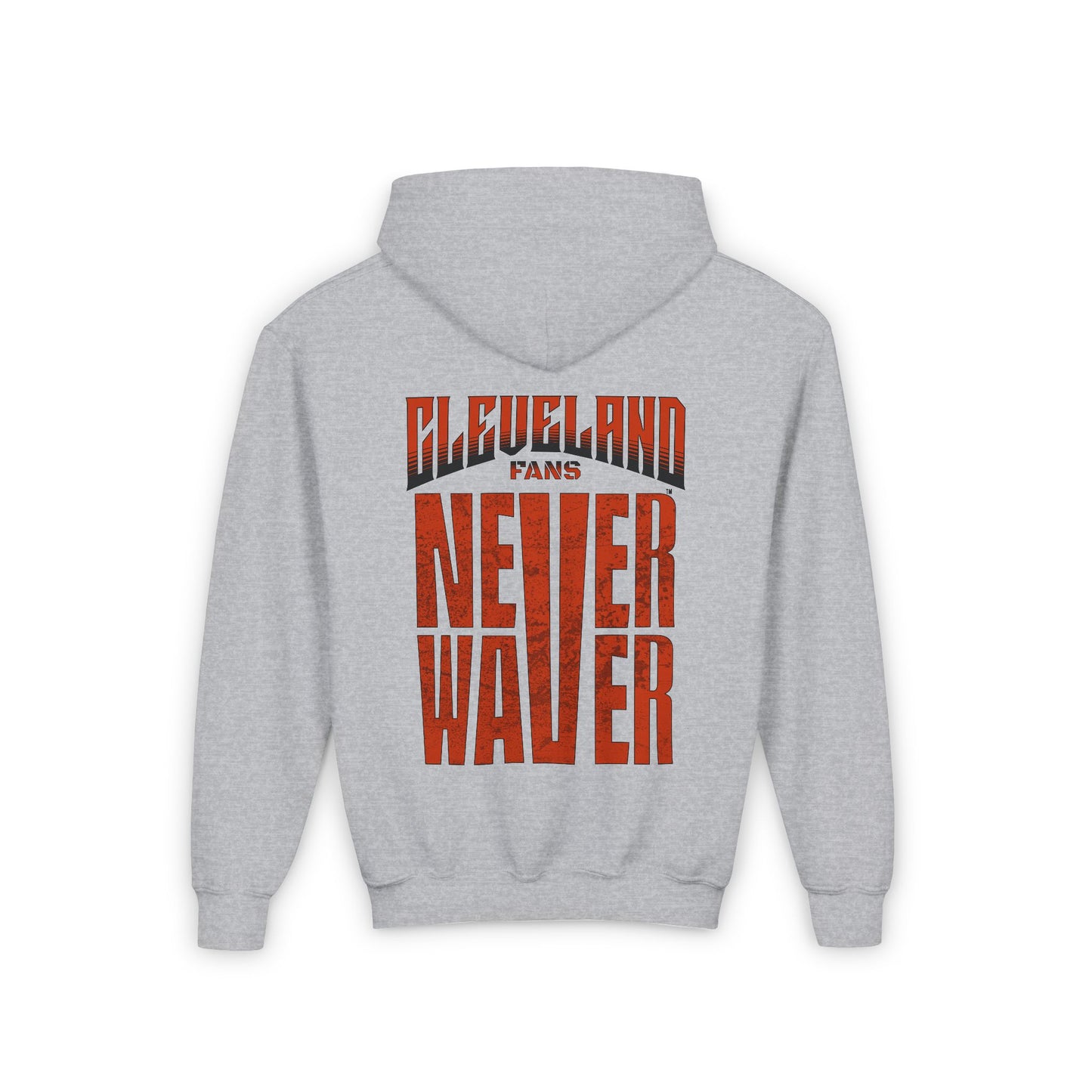 Cleveland Fans Never Waver Youth Heavy Blend Hooded Sweatshirt - Never Waver