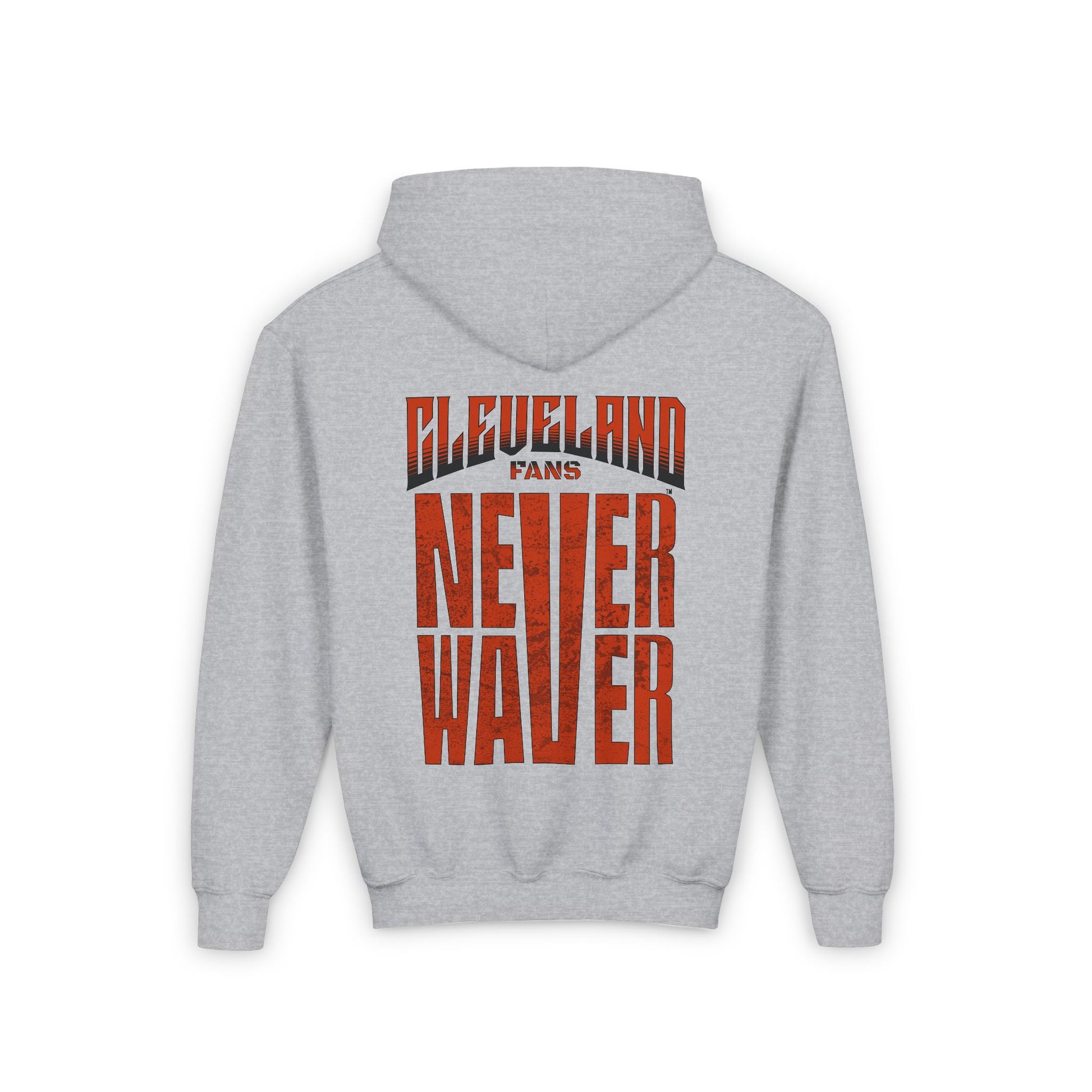 Cleveland Fans Never Waver Youth Heavy Blend Hooded Sweatshirt - Never Waver