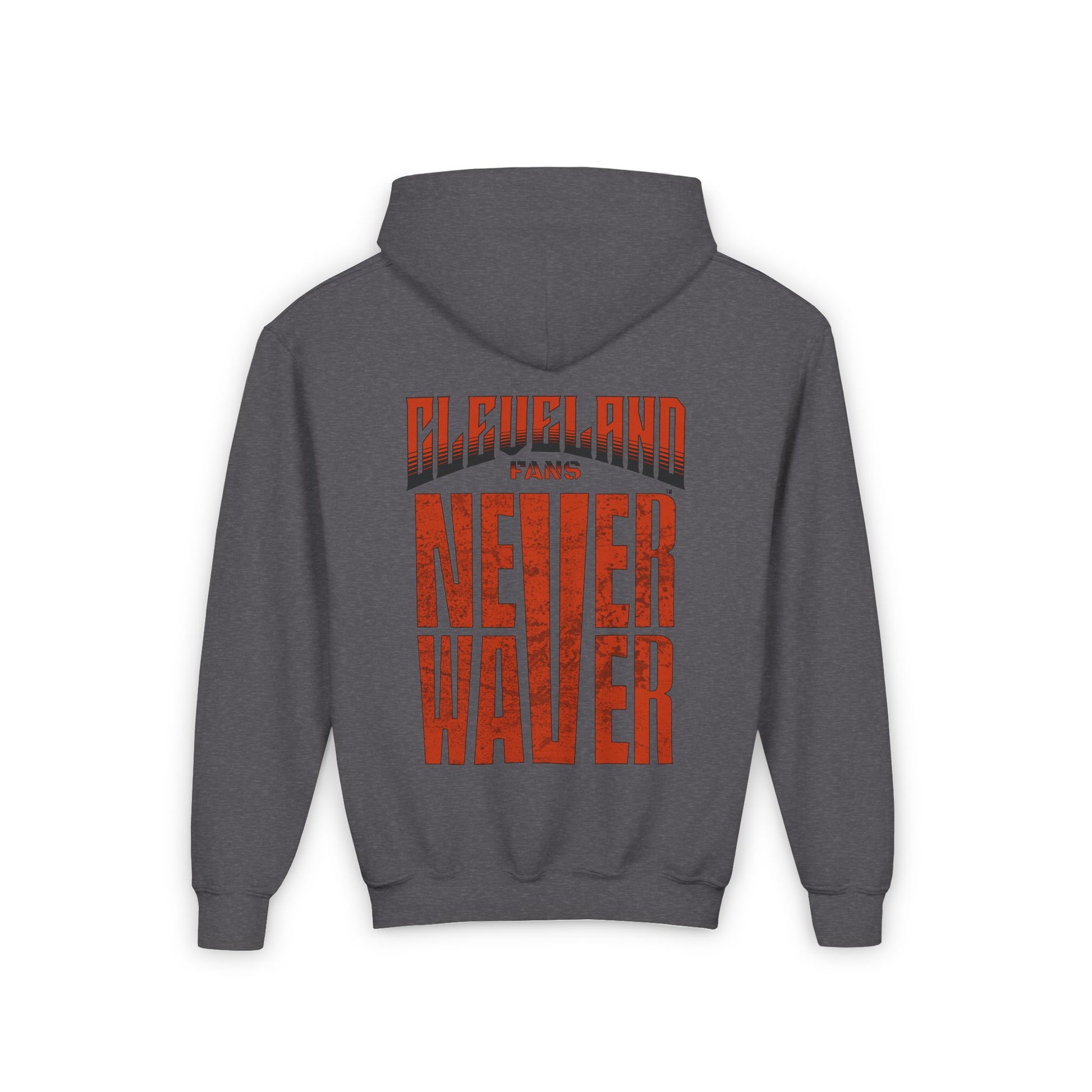 Cleveland Fans Never Waver Youth Heavy Blend Hooded Sweatshirt - Never Waver