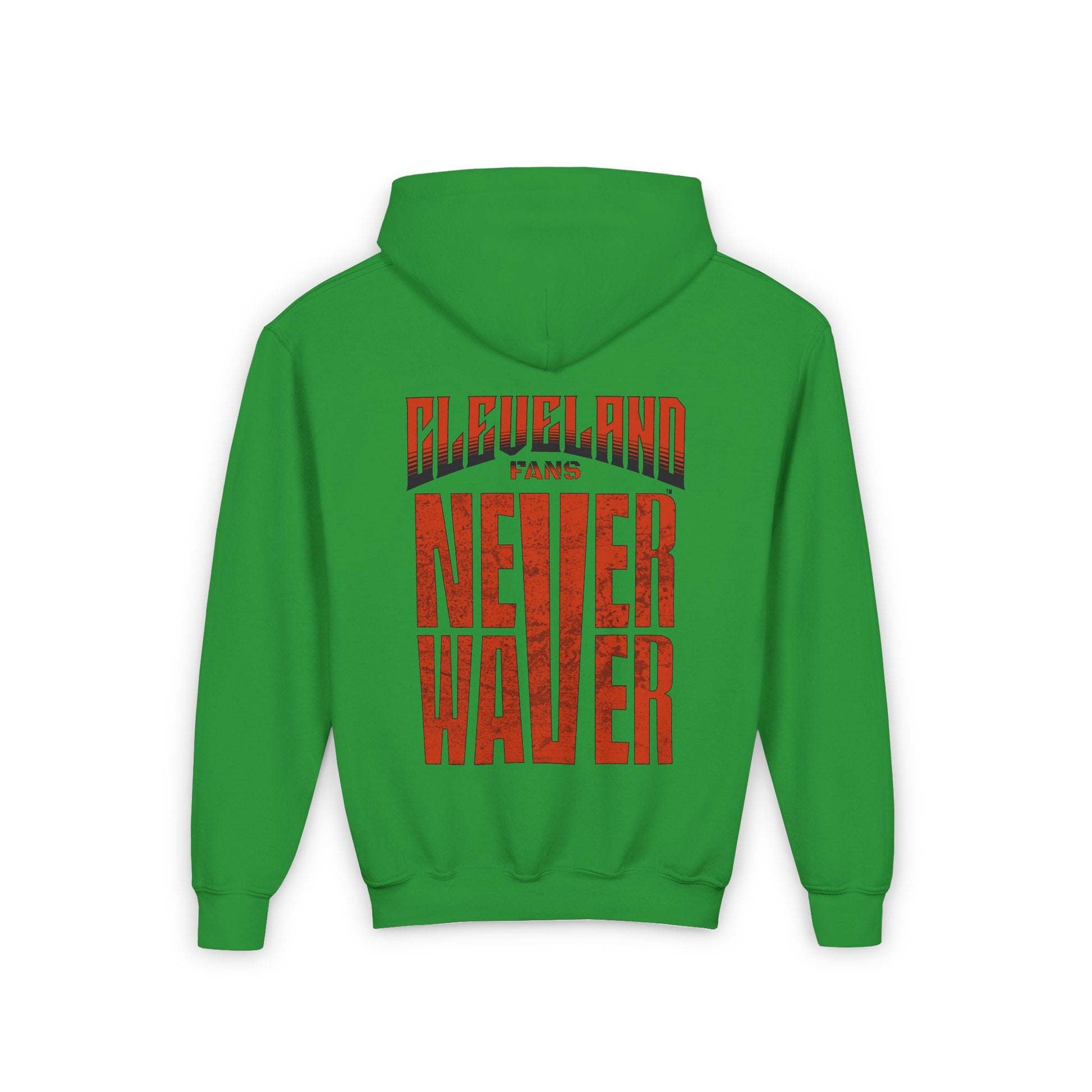 Cleveland Fans Never Waver Youth Heavy Blend Hooded Sweatshirt - Never Waver