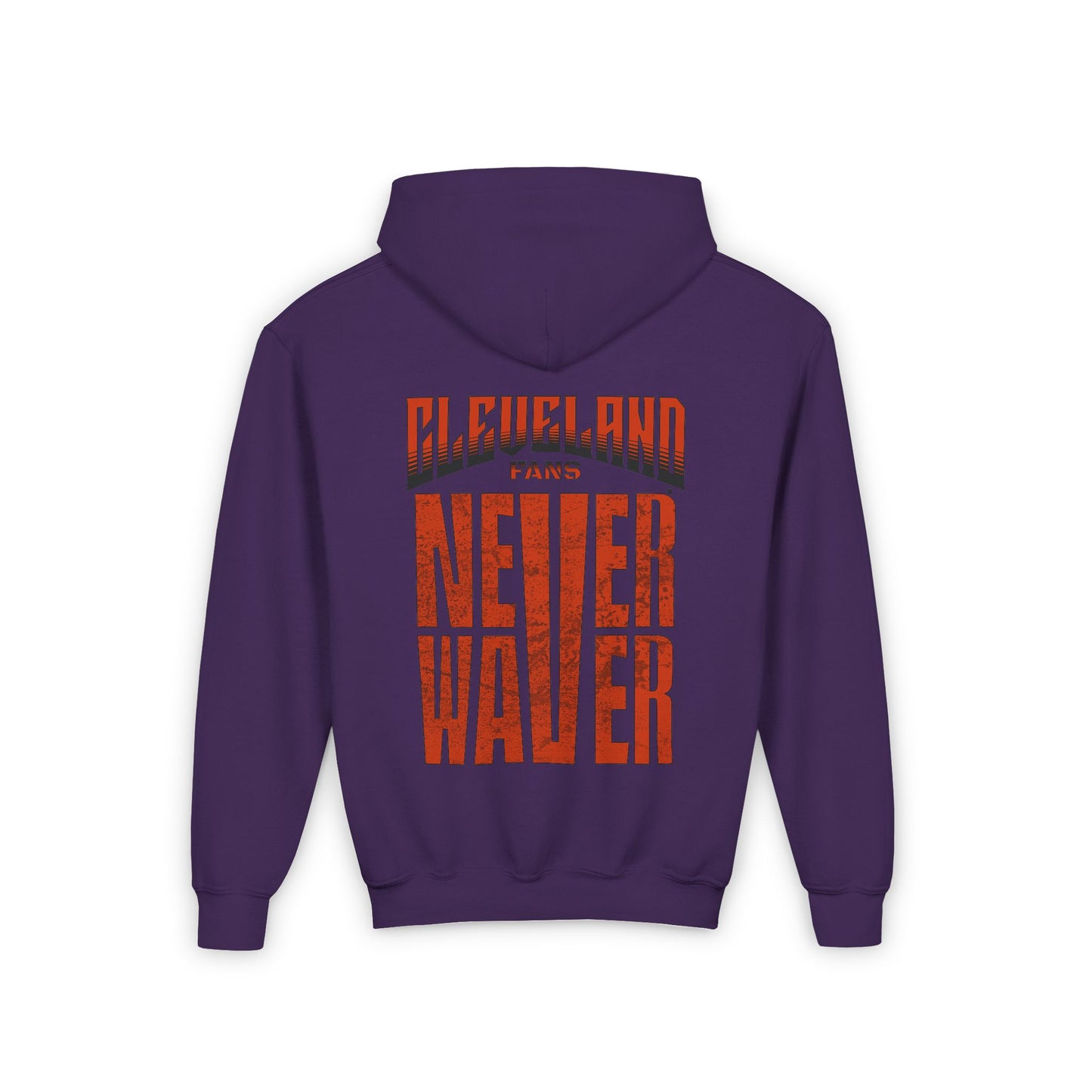 Cleveland Fans Never Waver Youth Heavy Blend Hooded Sweatshirt - Never Waver