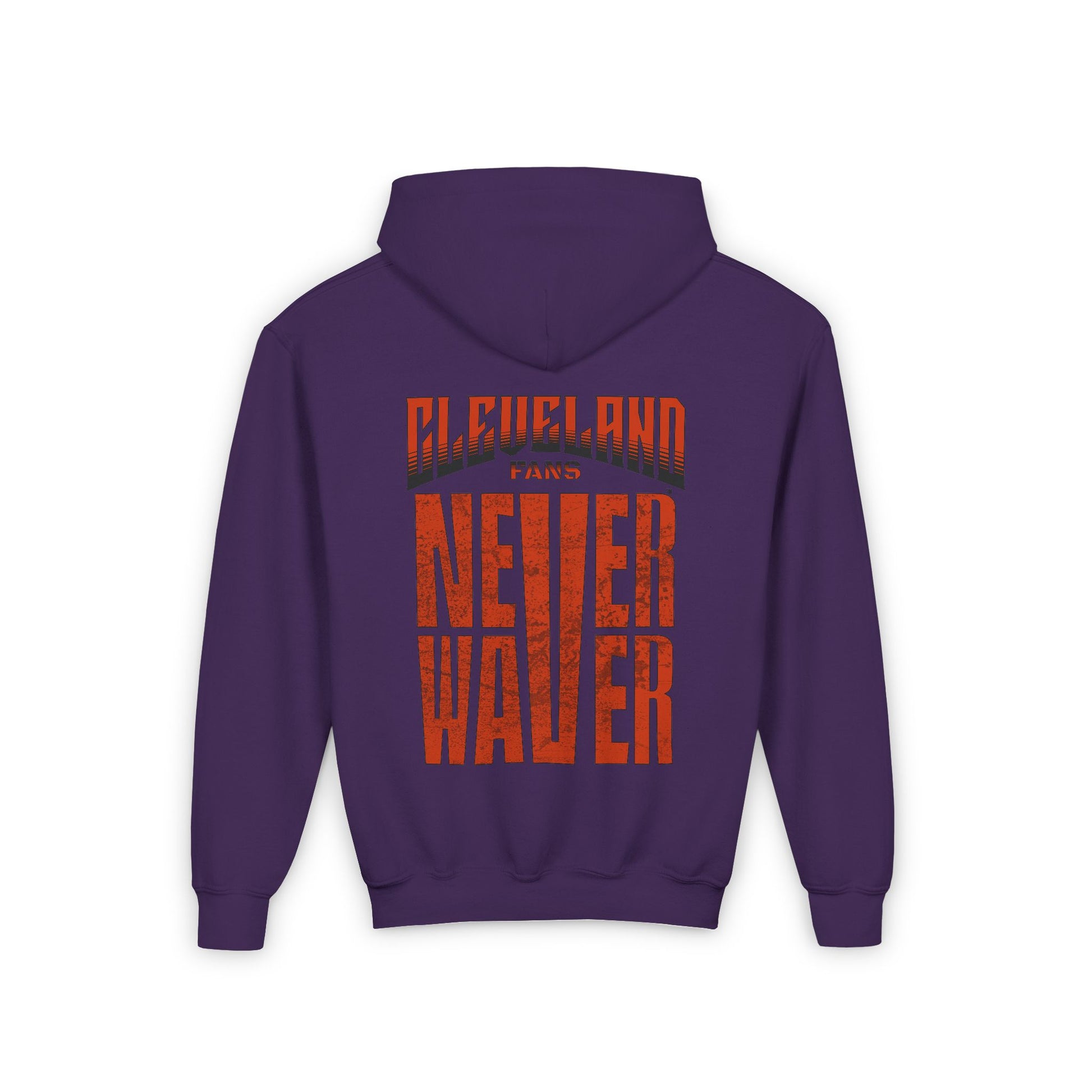Cleveland Fans Never Waver Youth Heavy Blend Hooded Sweatshirt - Never Waver