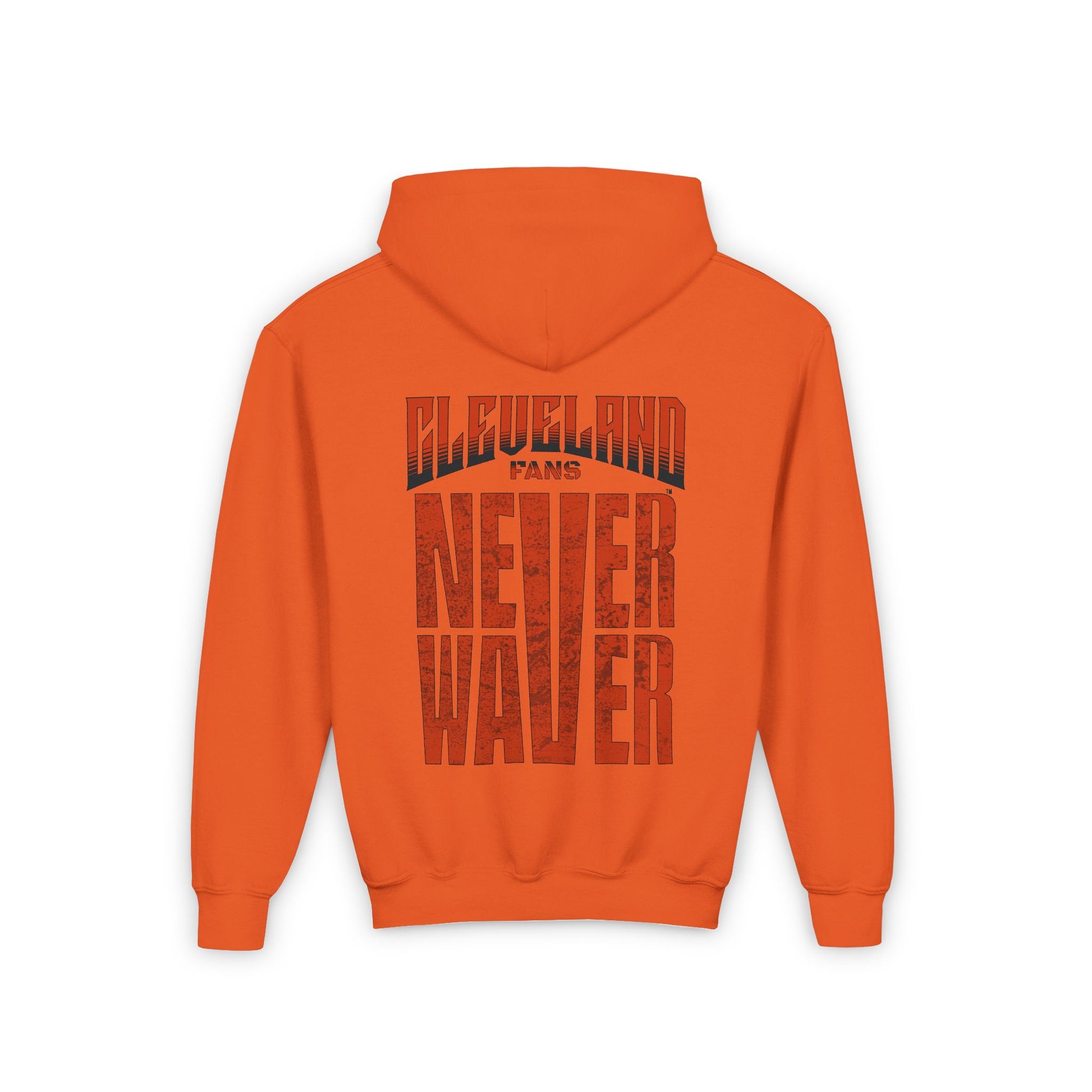 Cleveland Fans Never Waver Youth Heavy Blend Hooded Sweatshirt - Never Waver