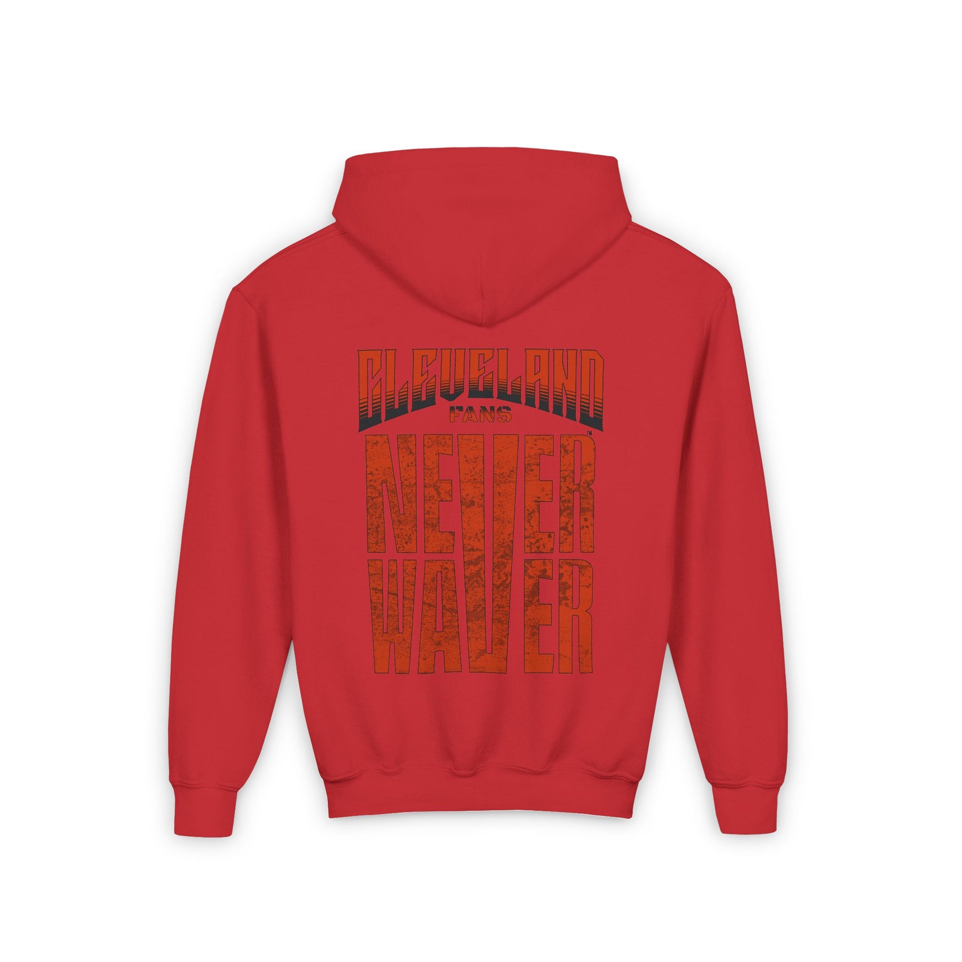 Cleveland Fans Never Waver Youth Heavy Blend Hooded Sweatshirt - Never Waver