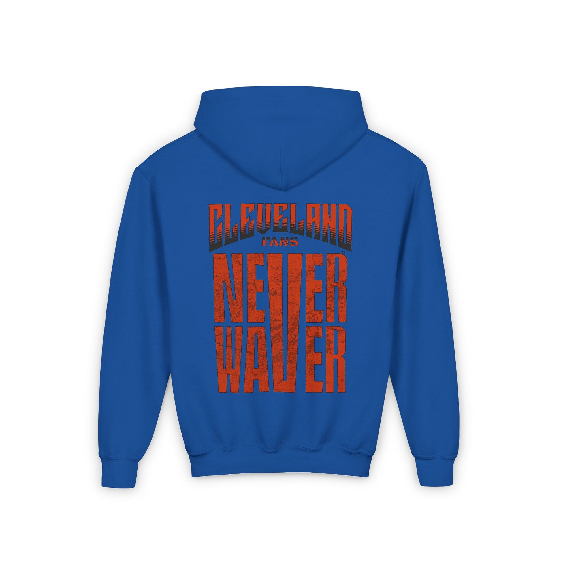 Cleveland Fans Never Waver Youth Heavy Blend Hooded Sweatshirt - Never Waver