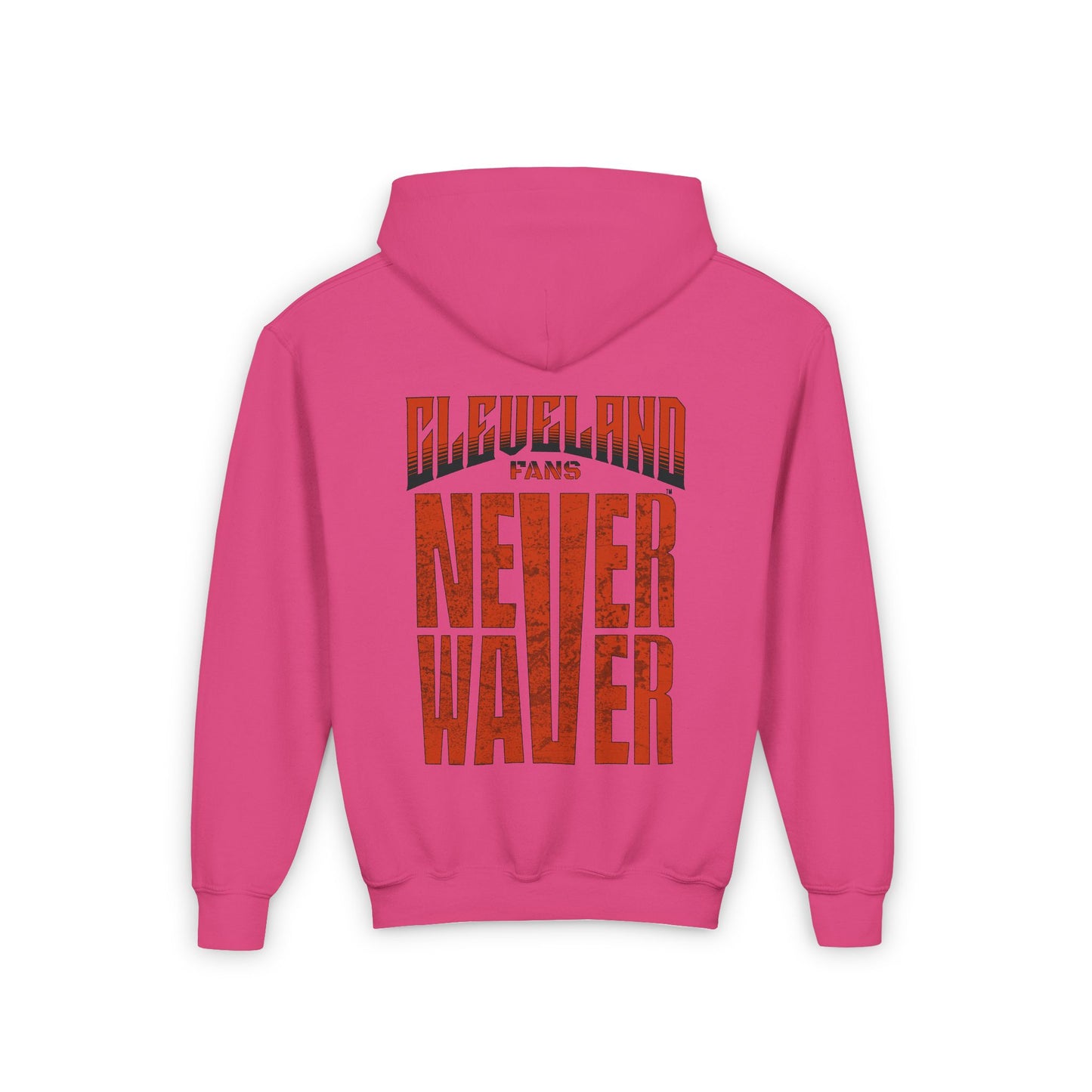 Cleveland Fans Never Waver Youth Heavy Blend Hooded Sweatshirt - Never Waver