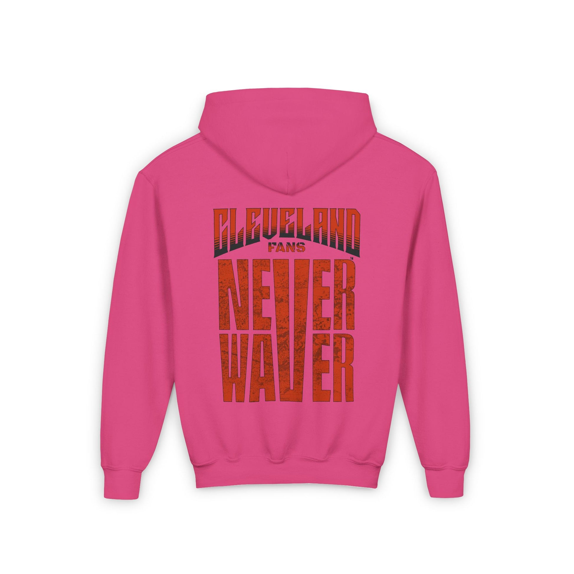 Cleveland Fans Never Waver Youth Heavy Blend Hooded Sweatshirt - Never Waver