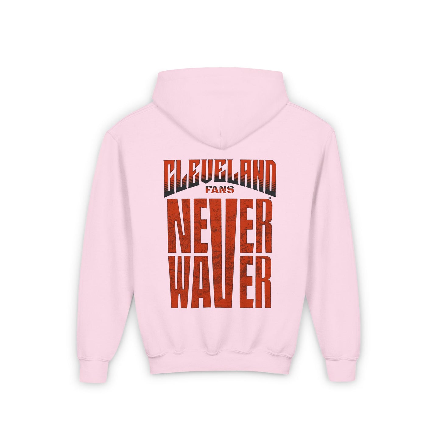 Cleveland Fans Never Waver Youth Heavy Blend Hooded Sweatshirt - Never Waver
