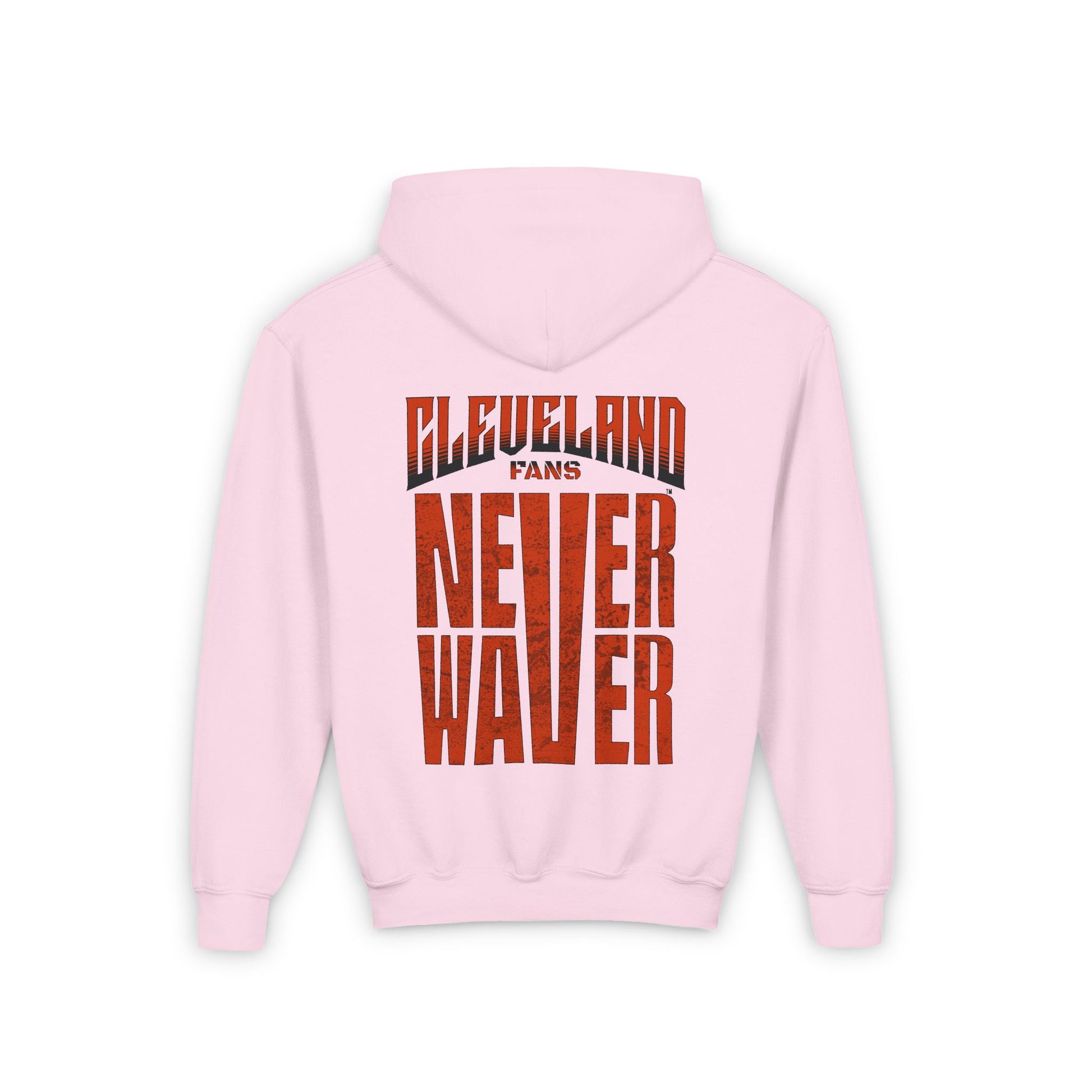 Cleveland Fans Never Waver Youth Heavy Blend Hooded Sweatshirt - Never Waver