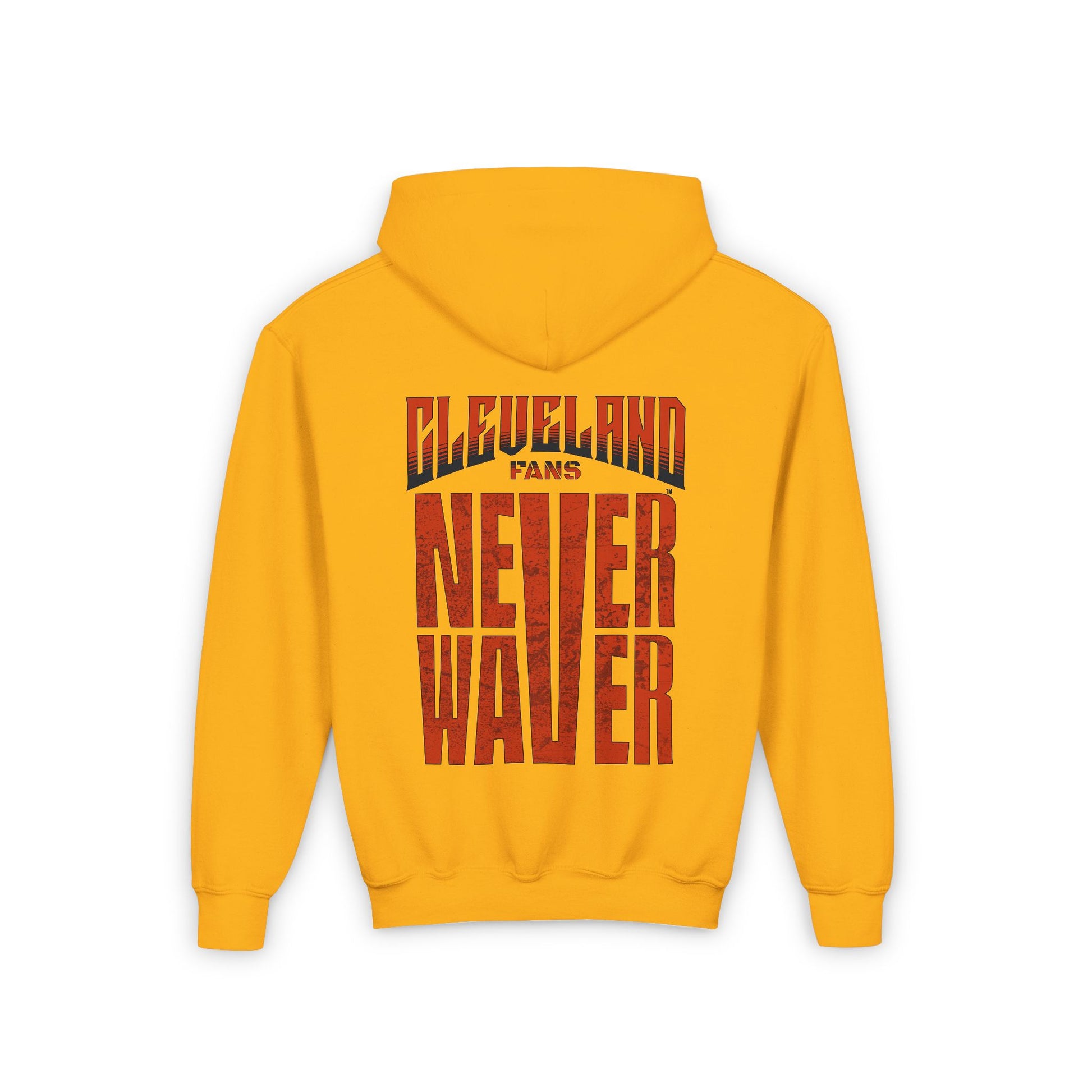 Cleveland Fans Never Waver Youth Heavy Blend Hooded Sweatshirt - Never Waver