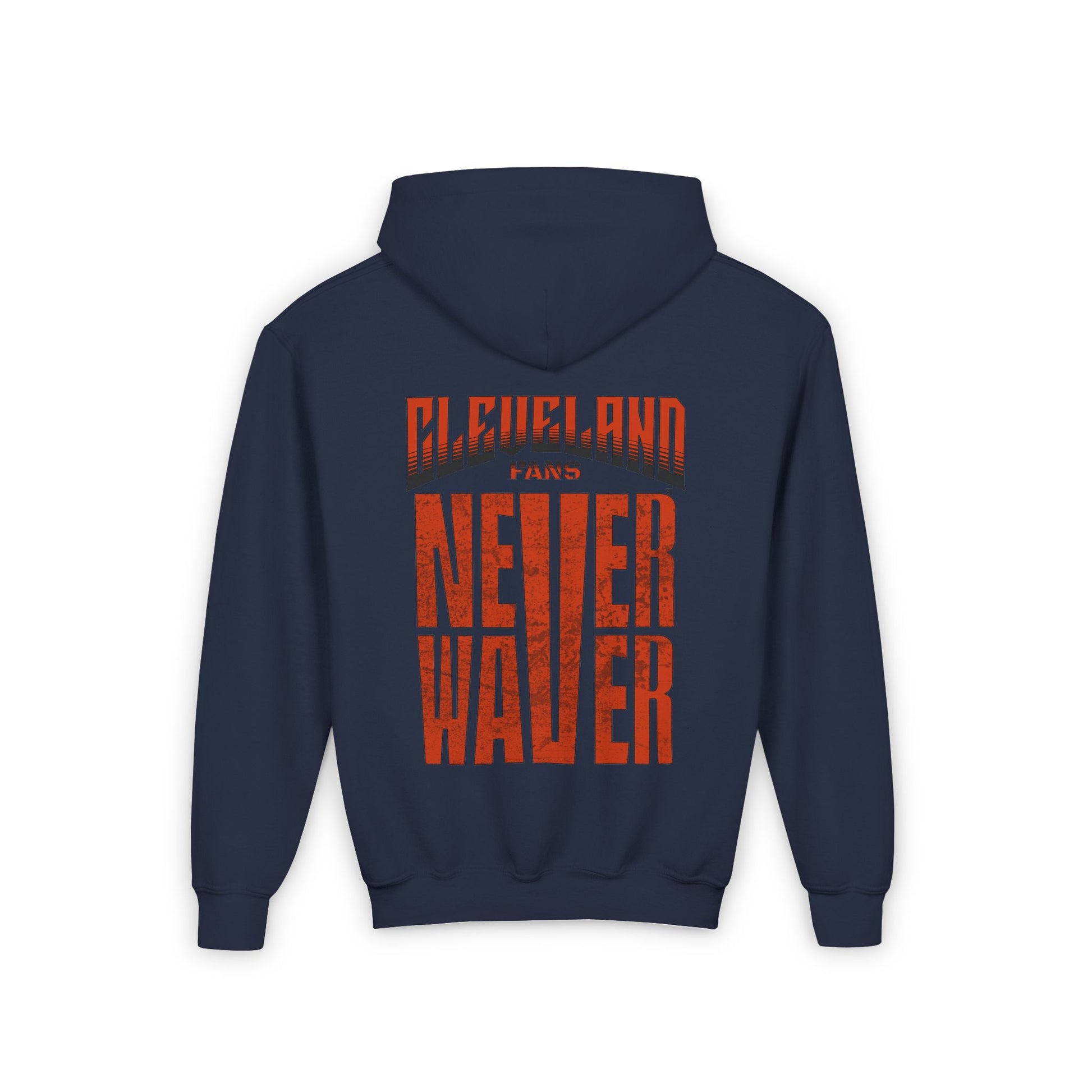 Cleveland Fans Never Waver Youth Heavy Blend Hooded Sweatshirt - Never Waver